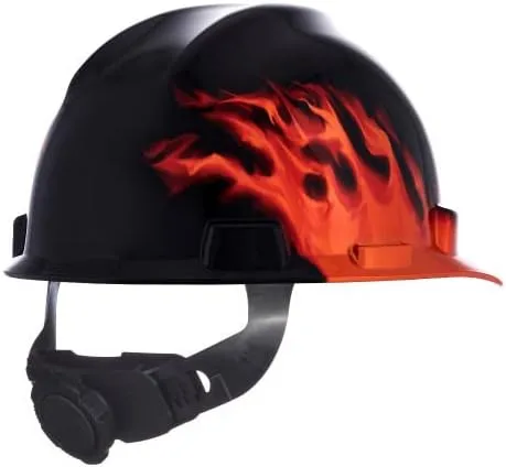 MSA Freedom Series V-Gard Cap Style Safety Hard Hat with Fas-Trac III Ratchet Suspension
