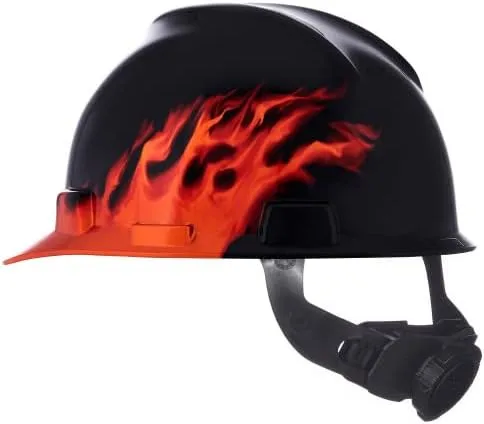 MSA Freedom Series V-Gard Cap Style Safety Hard Hat with Fas-Trac III Ratchet Suspension