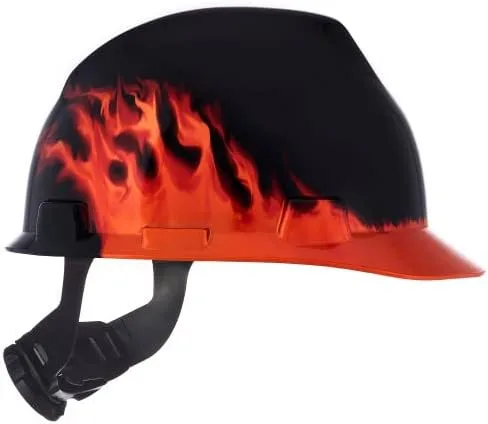 MSA Freedom Series V-Gard Cap Style Safety Hard Hat with Fas-Trac III Ratchet Suspension