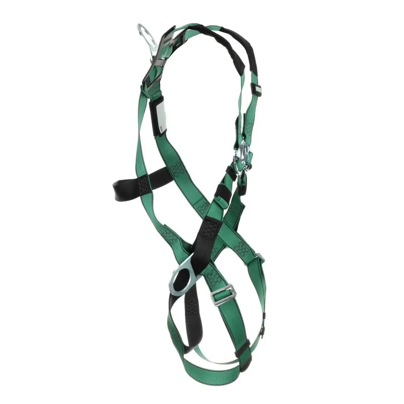MSA 10197231 V-Form Full Body Safety Harness - Size: Extra Large, D-Ring Configuration: Back/Hip, Qwik Fit Leg Straps