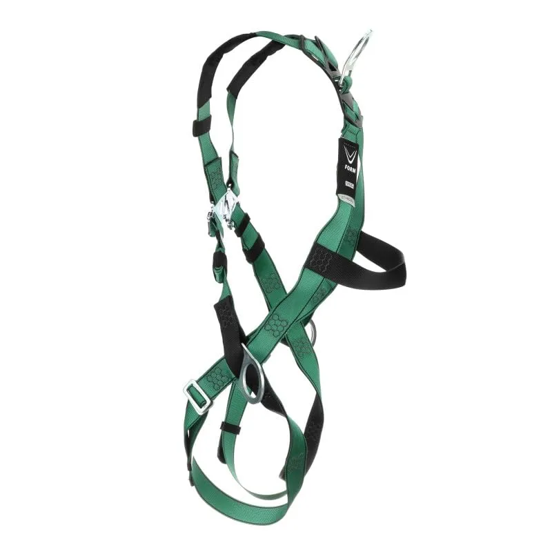 MSA 10197231 V-Form Full Body Safety Harness - Size: Extra Large, D-Ring Configuration: Back/Hip, Qwik Fit Leg Straps