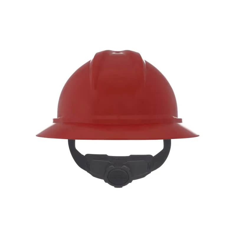 MSA V-Gard 500 Full-Brim Hard Hat with Fas-Trac III Ratchet Suspension