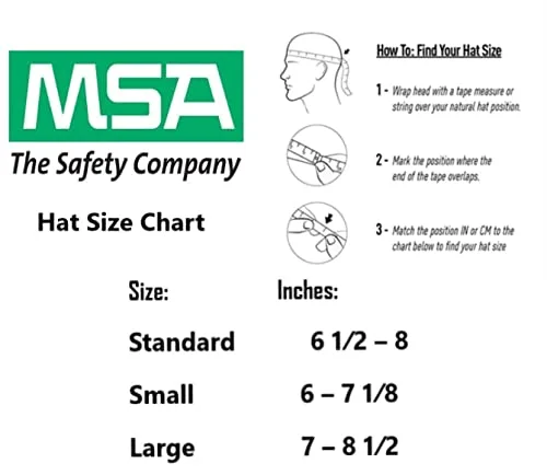 MSA V-Gard Cap Style Safety Hard Hat with Staz-On Pinlock Suspension