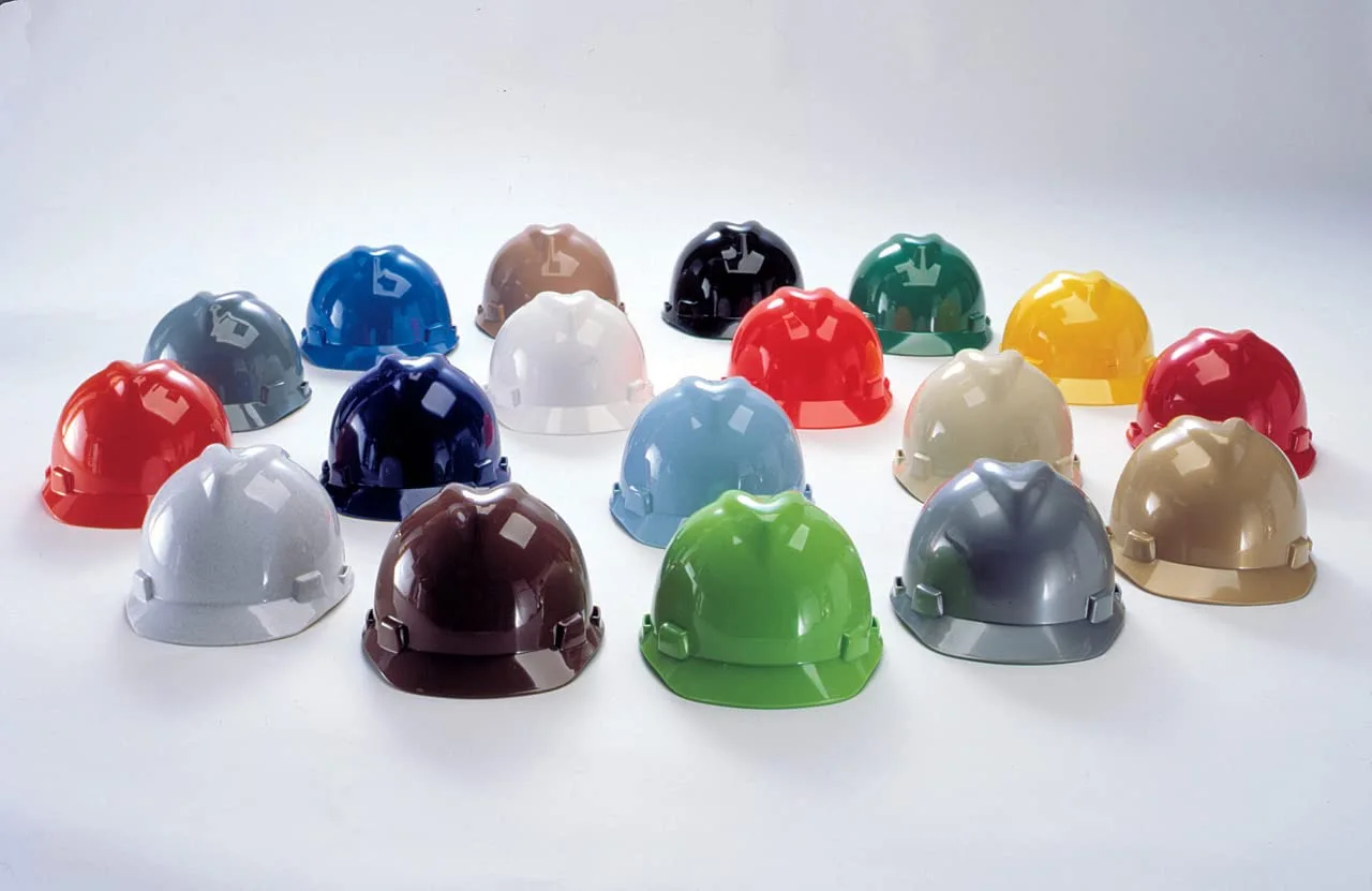 MSA V-Gard Cap Style Safety Hard Hat with Staz-On Pinlock Suspension