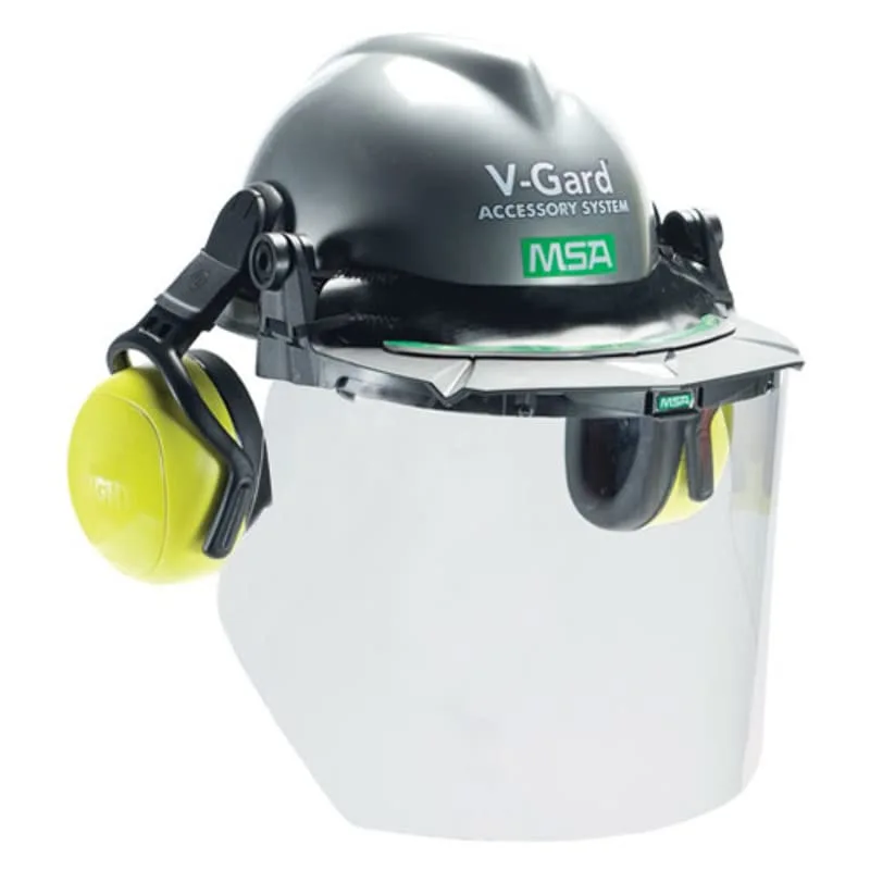 MSA 10154622 V-Gard Frame - General Purpose Applications, Fits Full-Brim Hard Hats, Black, Polybutylene Terephthalate (PBT)