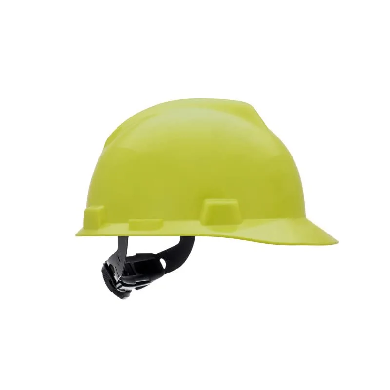 MSA 10061512 V-Gard Cap Style Safety Hard Hat With Fas-Trac III Ratchet Suspension | Polyethylene Shell