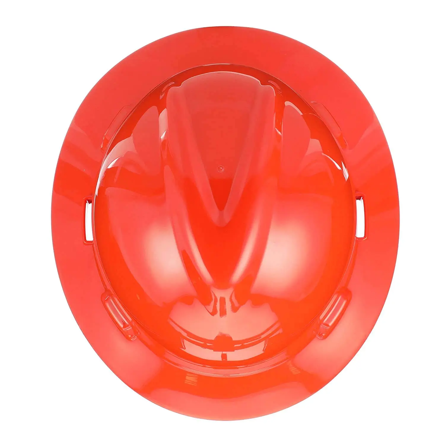 MSA 496075 V-Gard Full-Brim Hard Hat With Fas-Trac III Ratchet Suspension | Polyethylene Shell, Superior Impact Protection