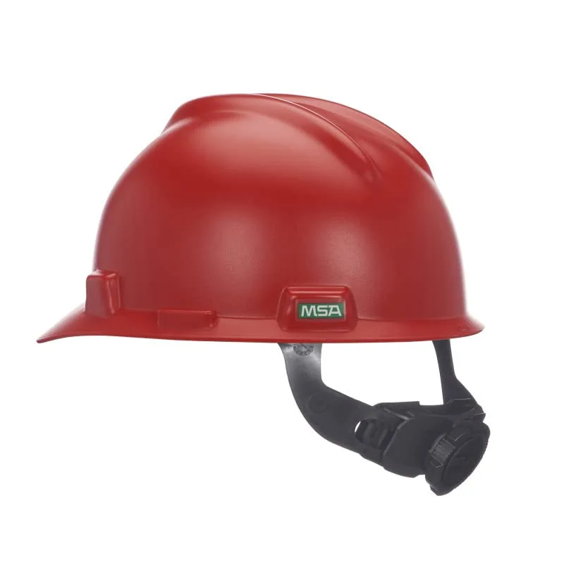 MSA V-Gard Cap Style Safety Hard Hat with Fas-Trac III Ratchet Suspension