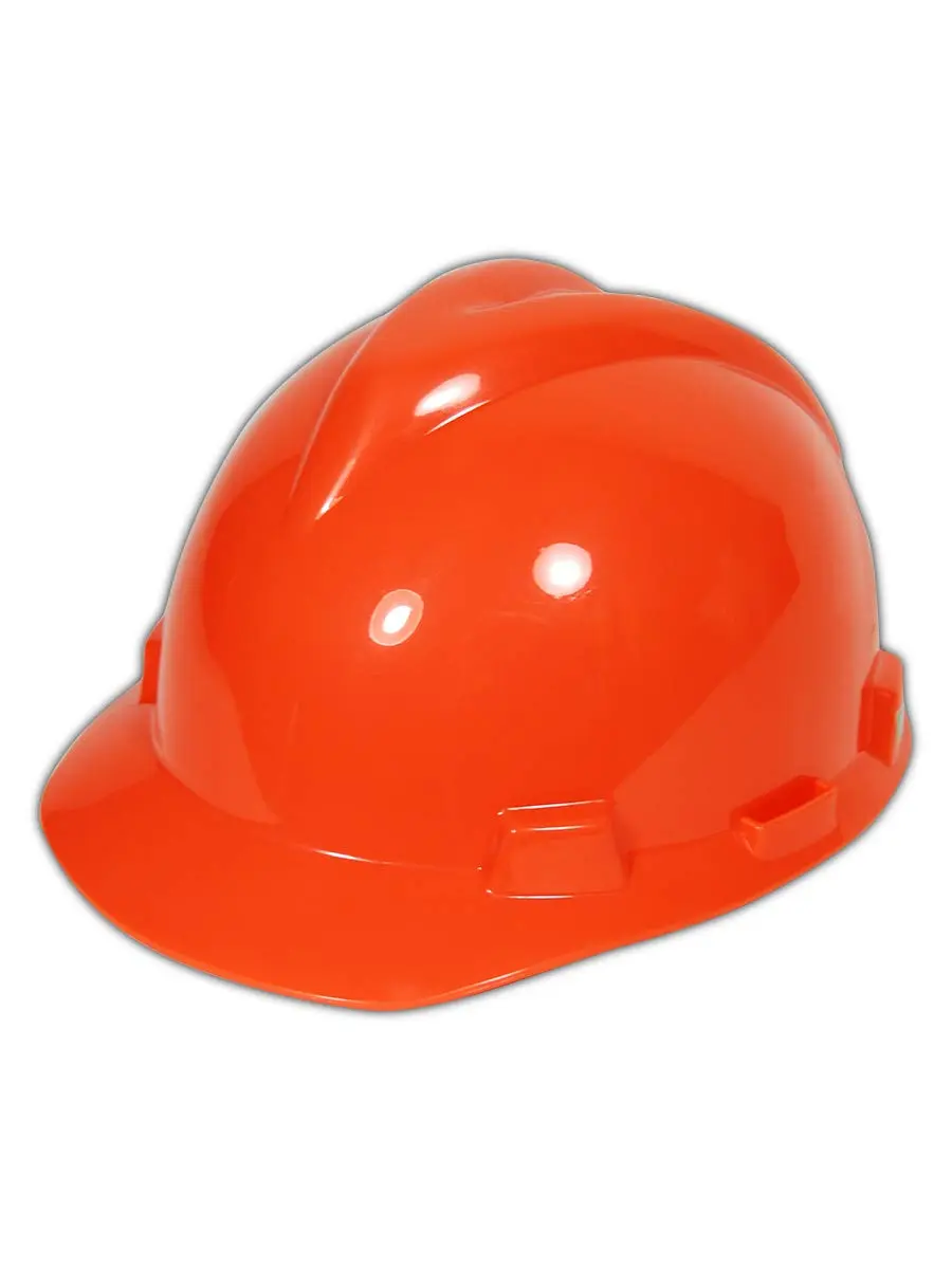 MSA V-Gard Slotted Full-Brim Protective Hard Hat with Staz-On Suspension