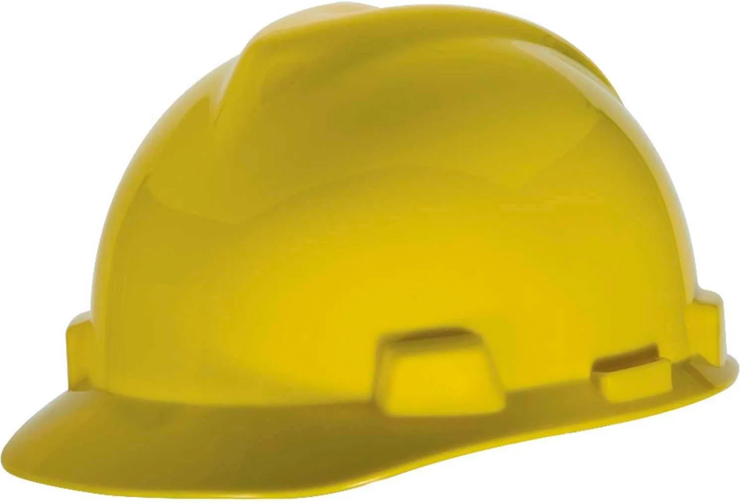 MSA V-Gard Slotted Full-Brim Protective Hard Hat with Staz-On Suspension