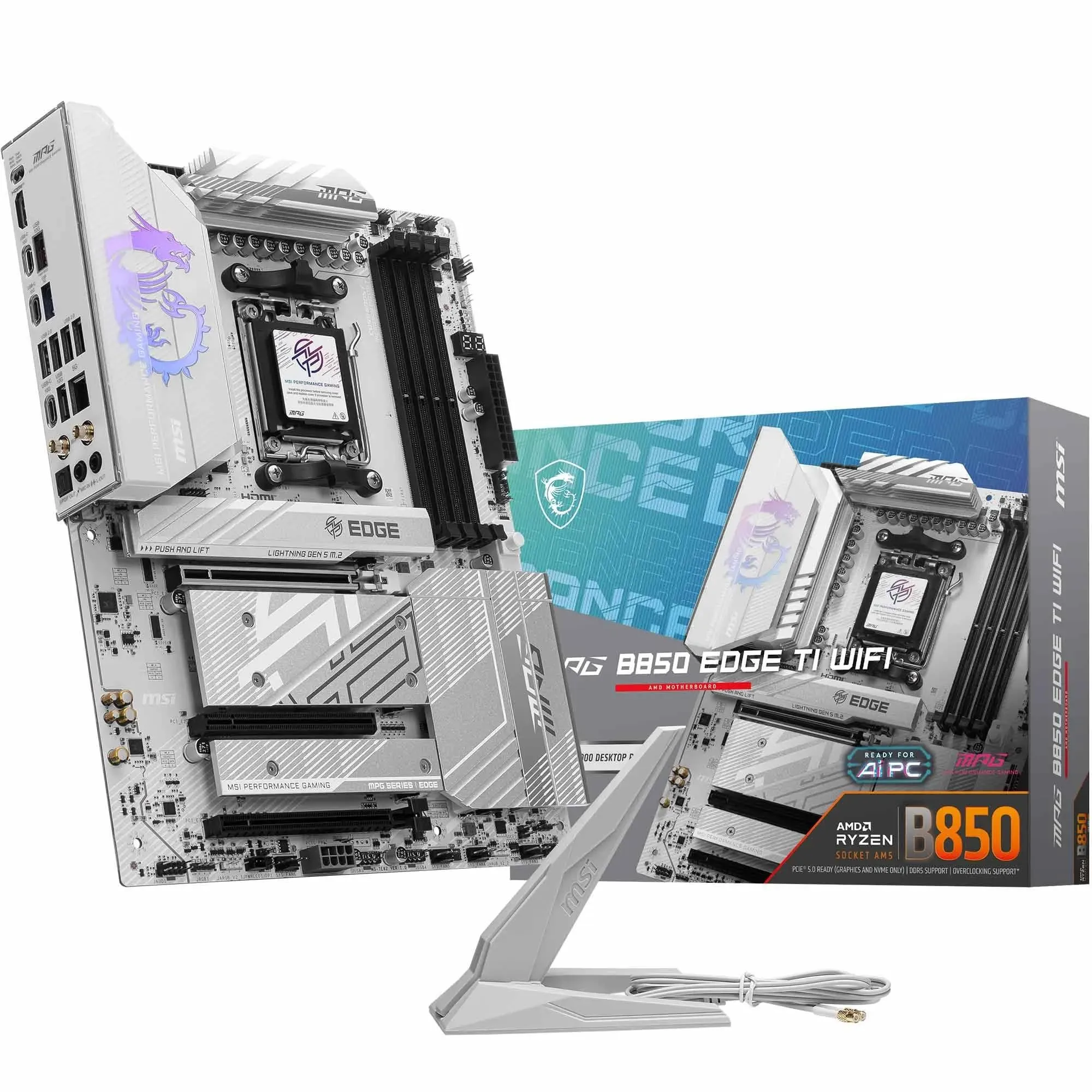 MSI B850 ATX Motherboard AM5 DDR5 PCIe 5.0 M.2 Gen5 Wi‑Fi 7