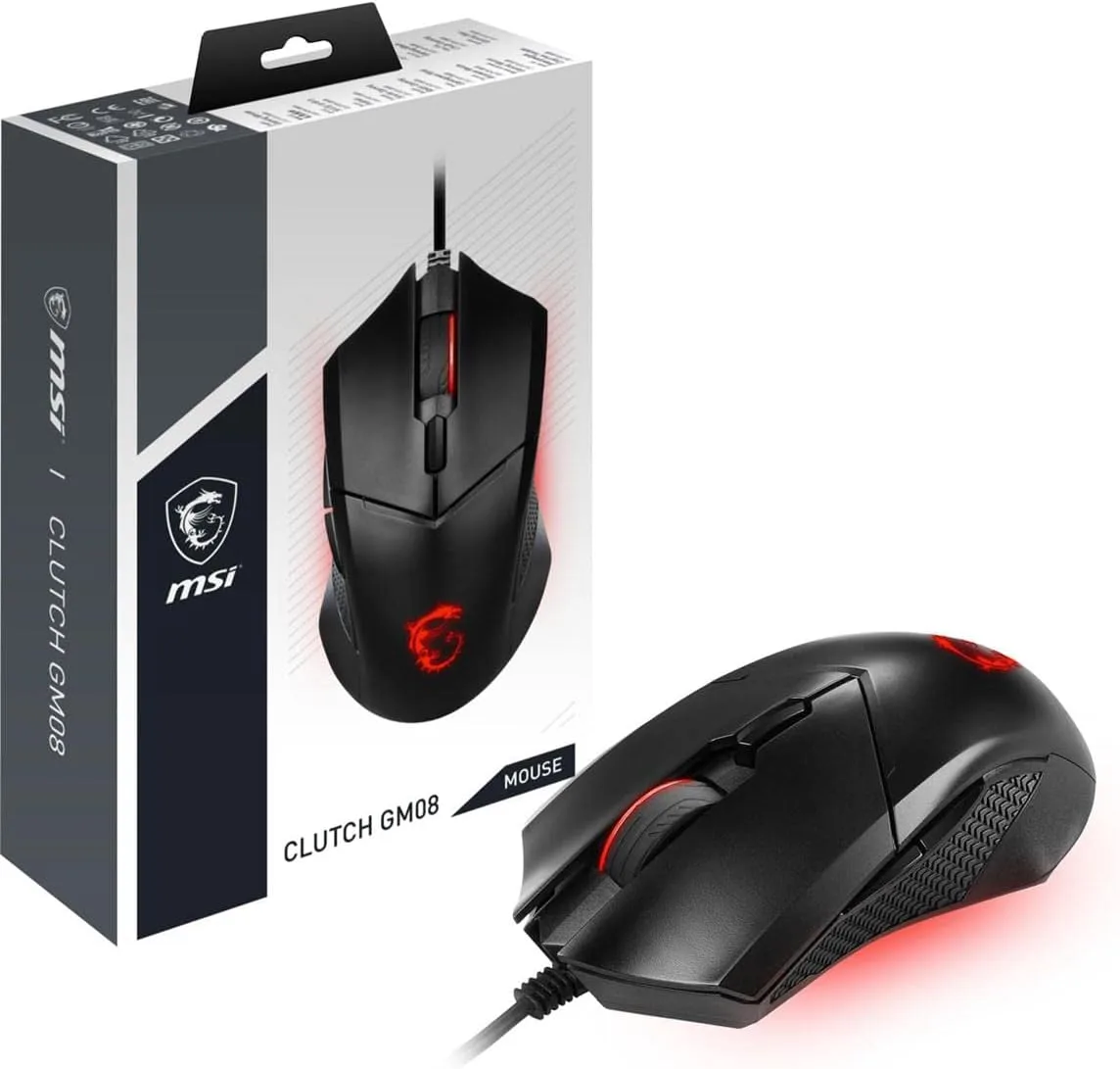 MSI Clutch Gaming Mouse, USB Optical