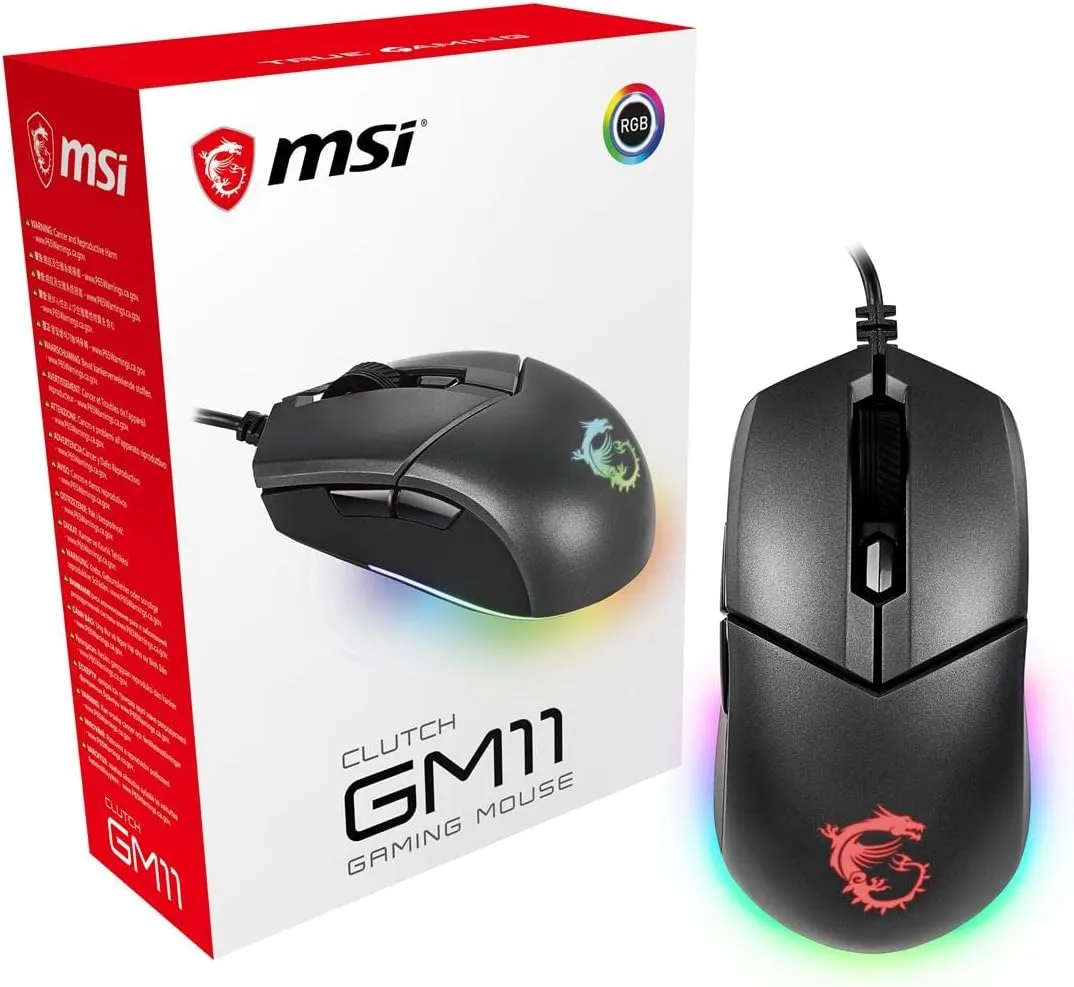 MSI Clutch Gaming Mouse, USB Optical