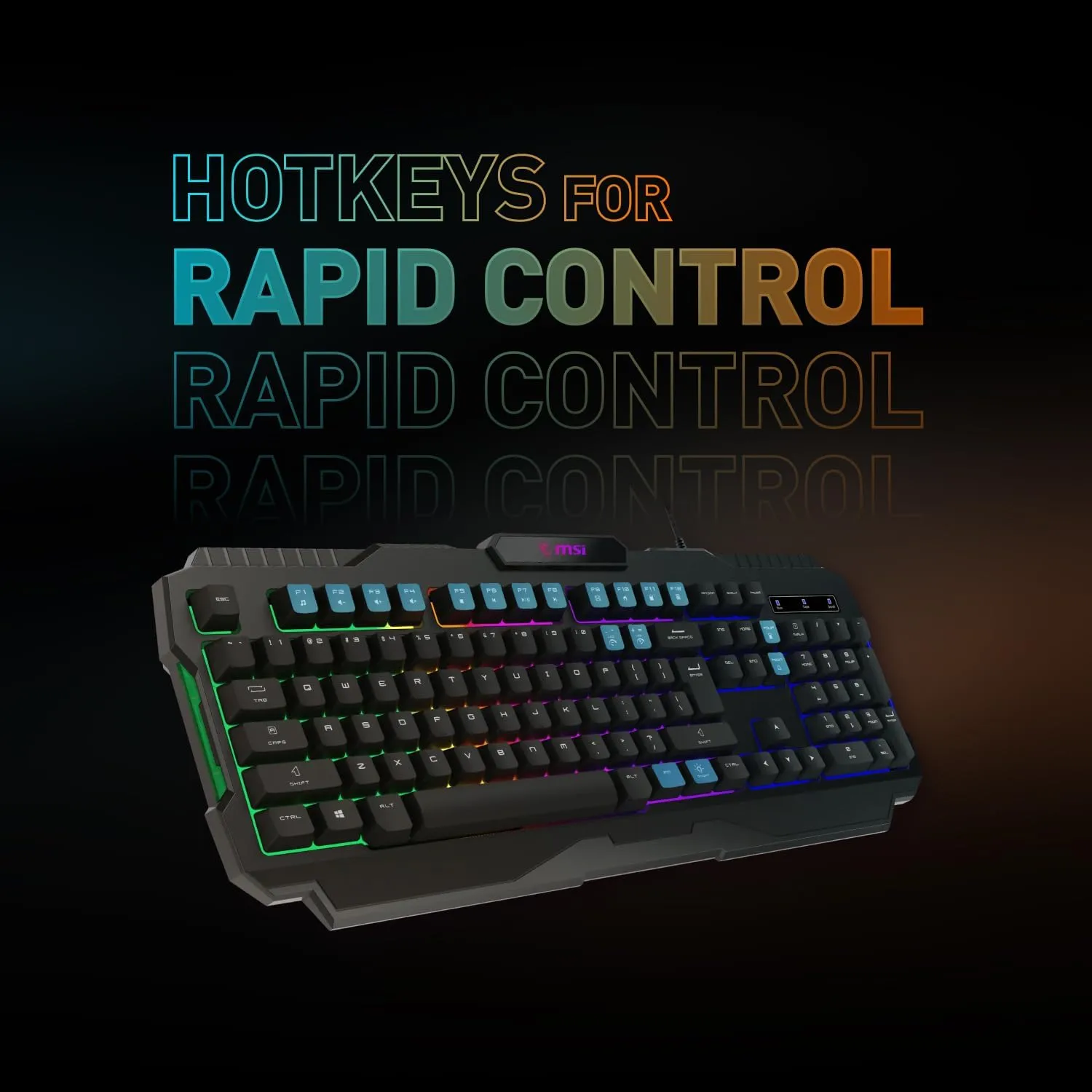 MSI Forge GK100 Combo – Gaming RGB Keyboard & Mouse Set, 19-Key Anti-Ghosting, 6400 DPI Optical Sensor