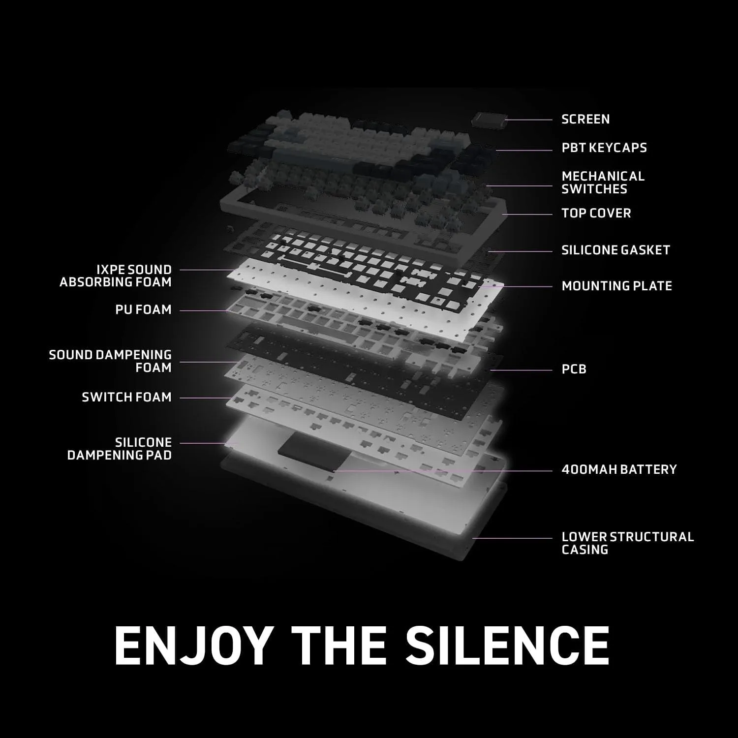 MSI Forge GK600 TKL Wireless Sky Mechanical Keyboard