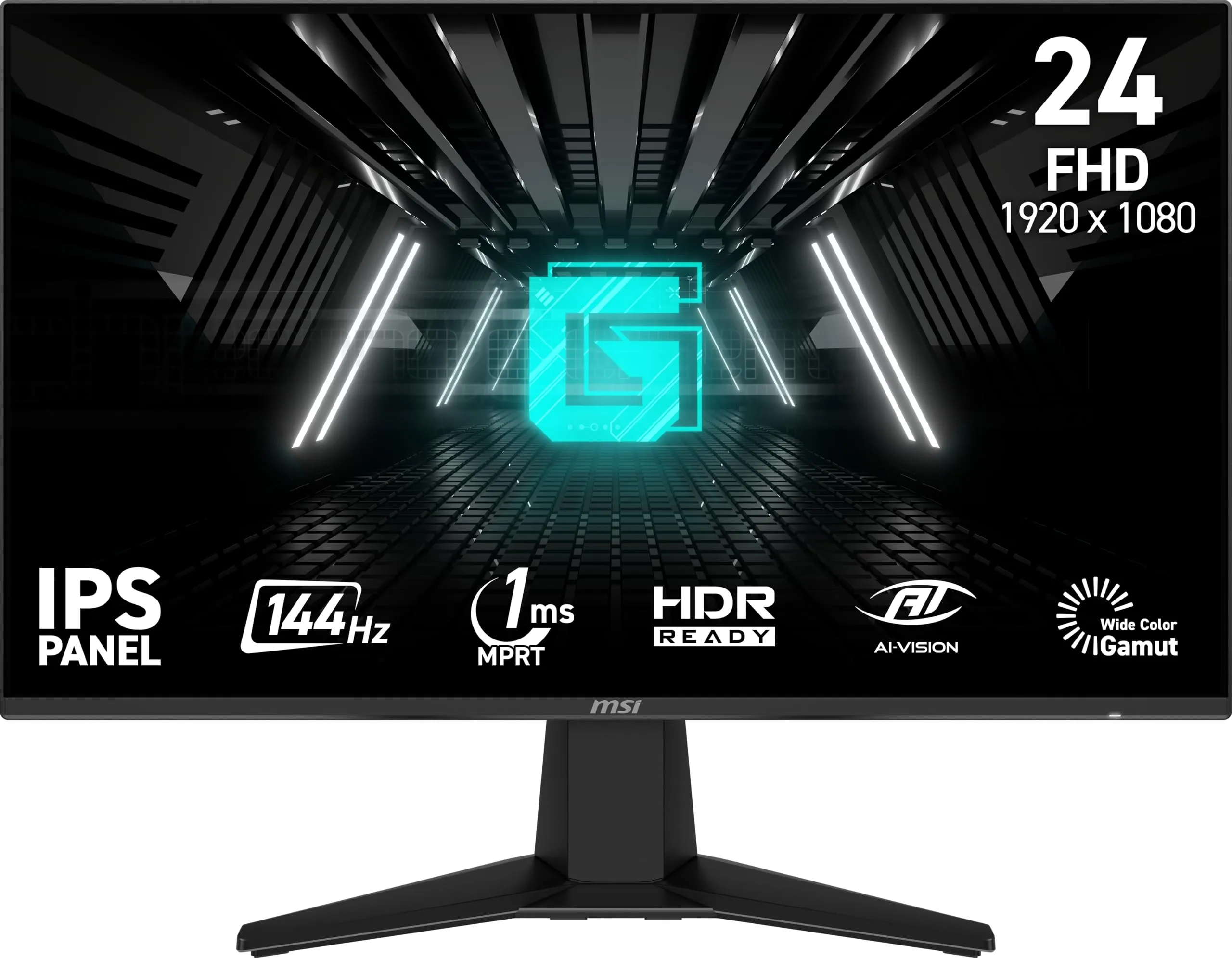 MSI G242L E14 24-inch FHD 144Hz Gaming Monitor, 1ms, IPS