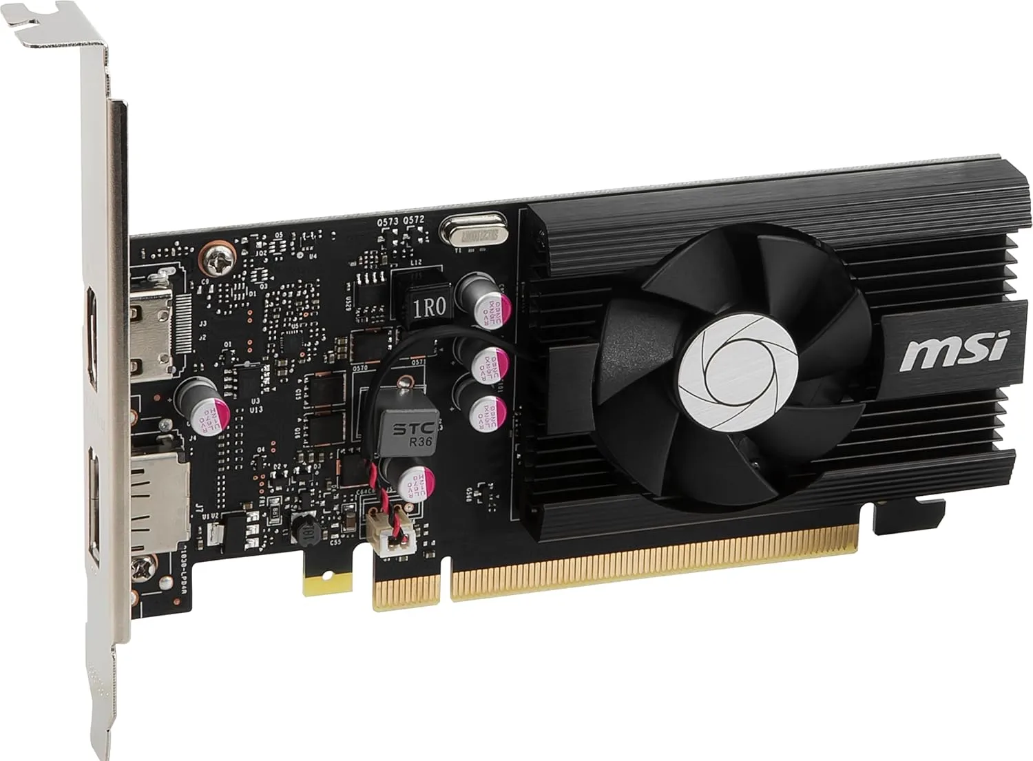 MSI Gaming GeForce GT 1030 4GB DDR4 64-bit HDCP Support DirectX 12 DP/HDMI Single Fan OC Graphics Card (GT 1030 4GD4 LP OC)