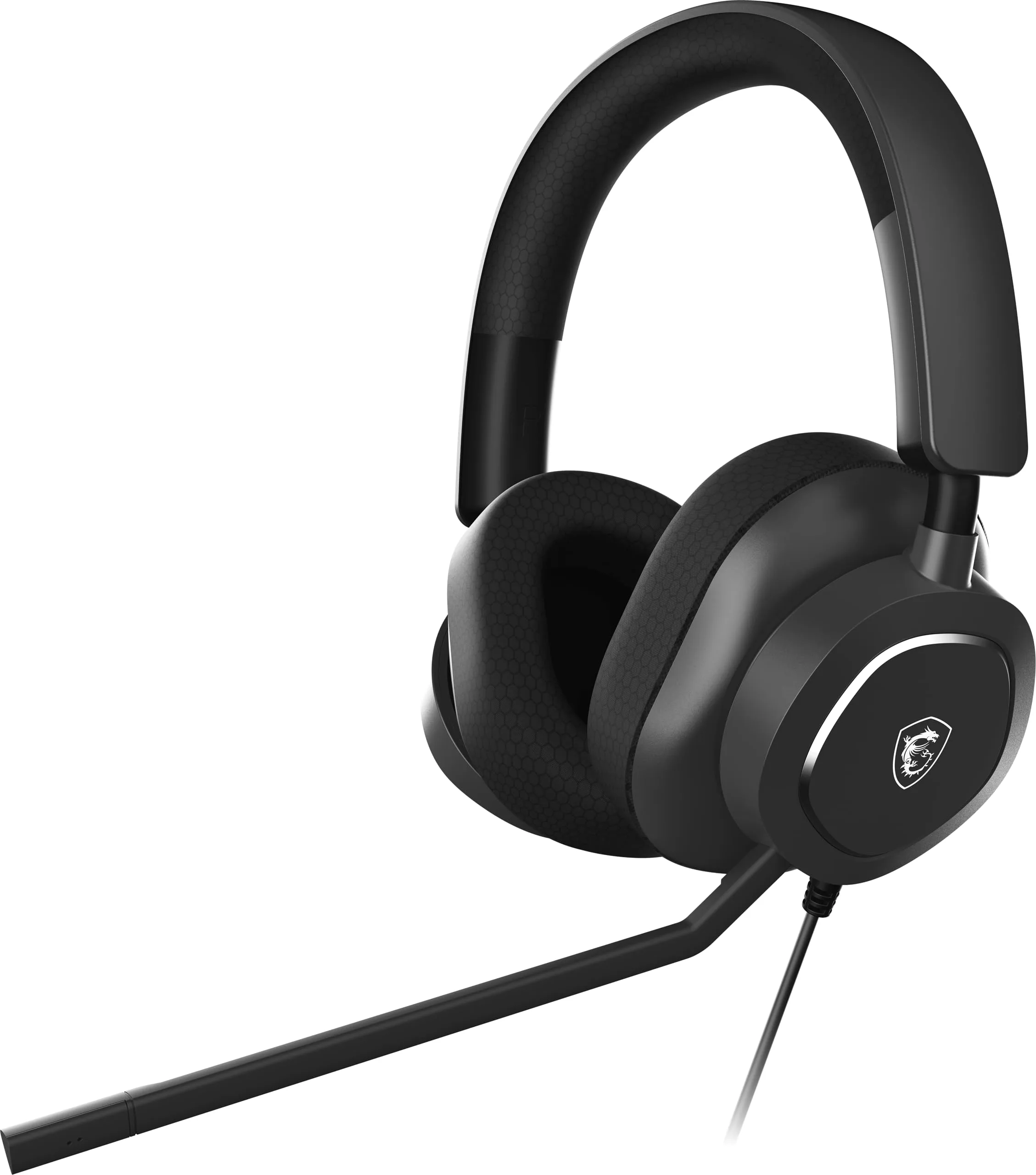 MSI Maestro 300 Gaming Headset – 40mm Neodymium Drivers, Unidirectional (Cardioid) Mic, Lightweight Comfort, Cross Platform Connectivity