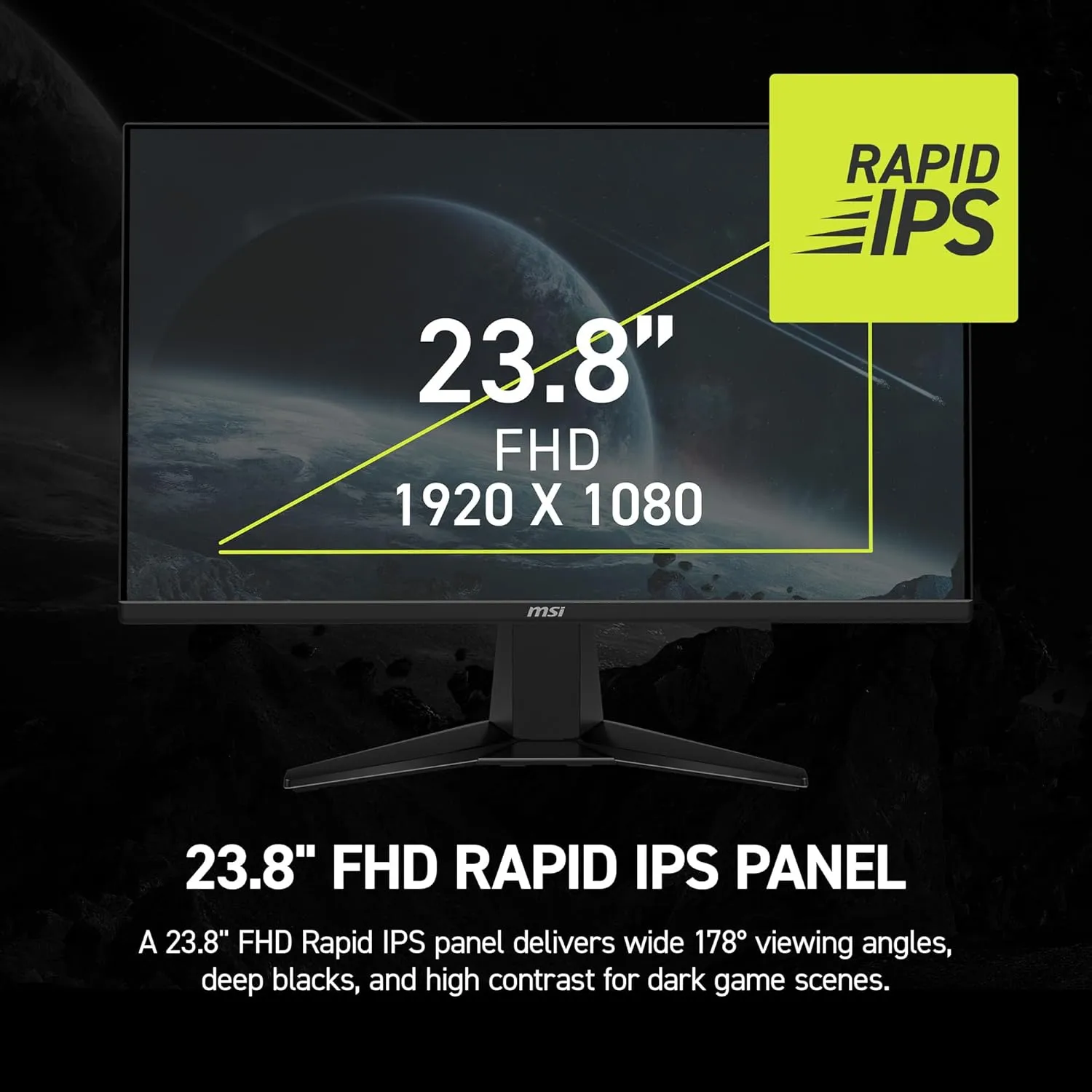 MSI MAG 245F X24 24-inch FHD 240Hz Gaming Monitor, 0.5ms, FreeSync