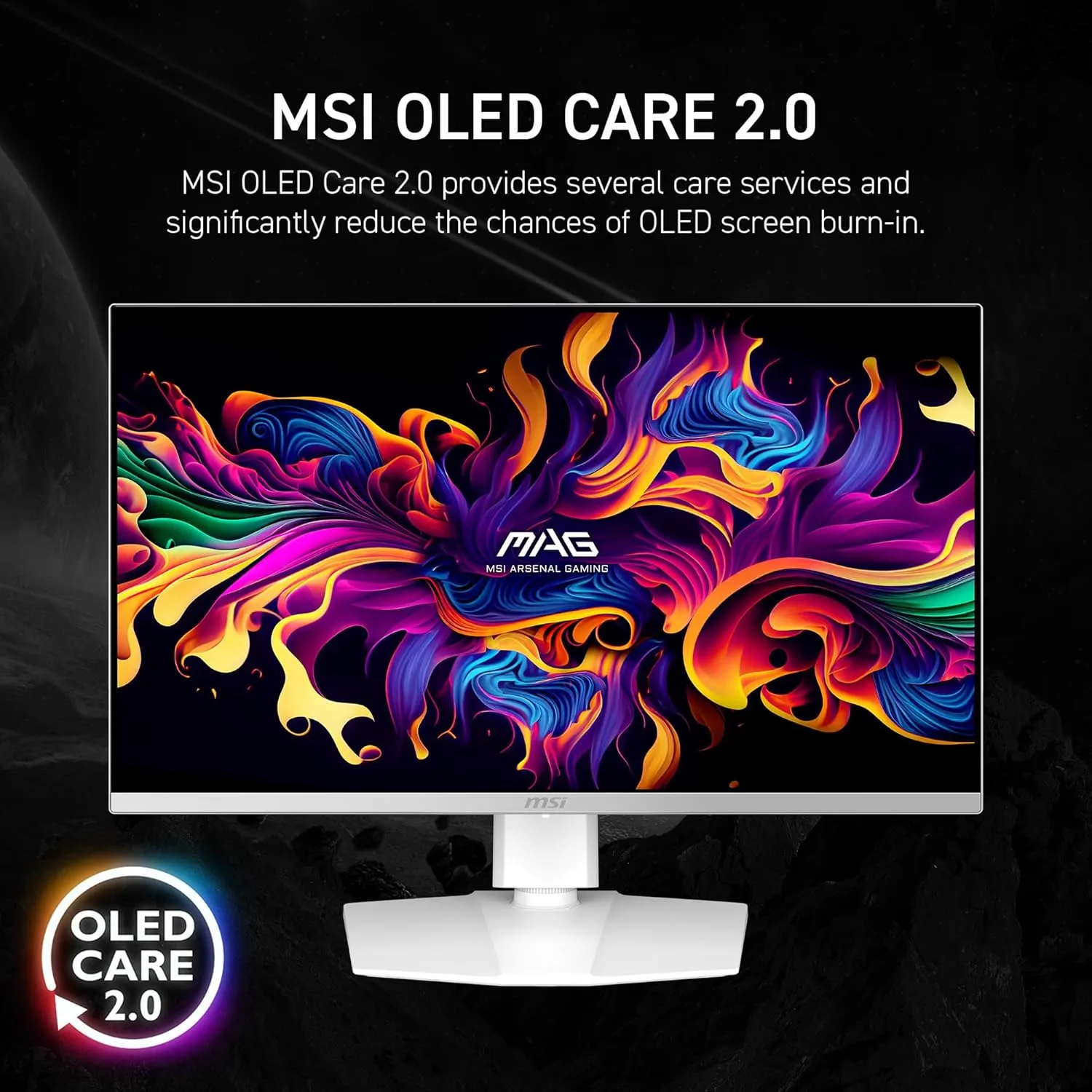 MSI MAG 272QPW 27-inch QD-OLED QHD 280Hz Gaming Monitor, White