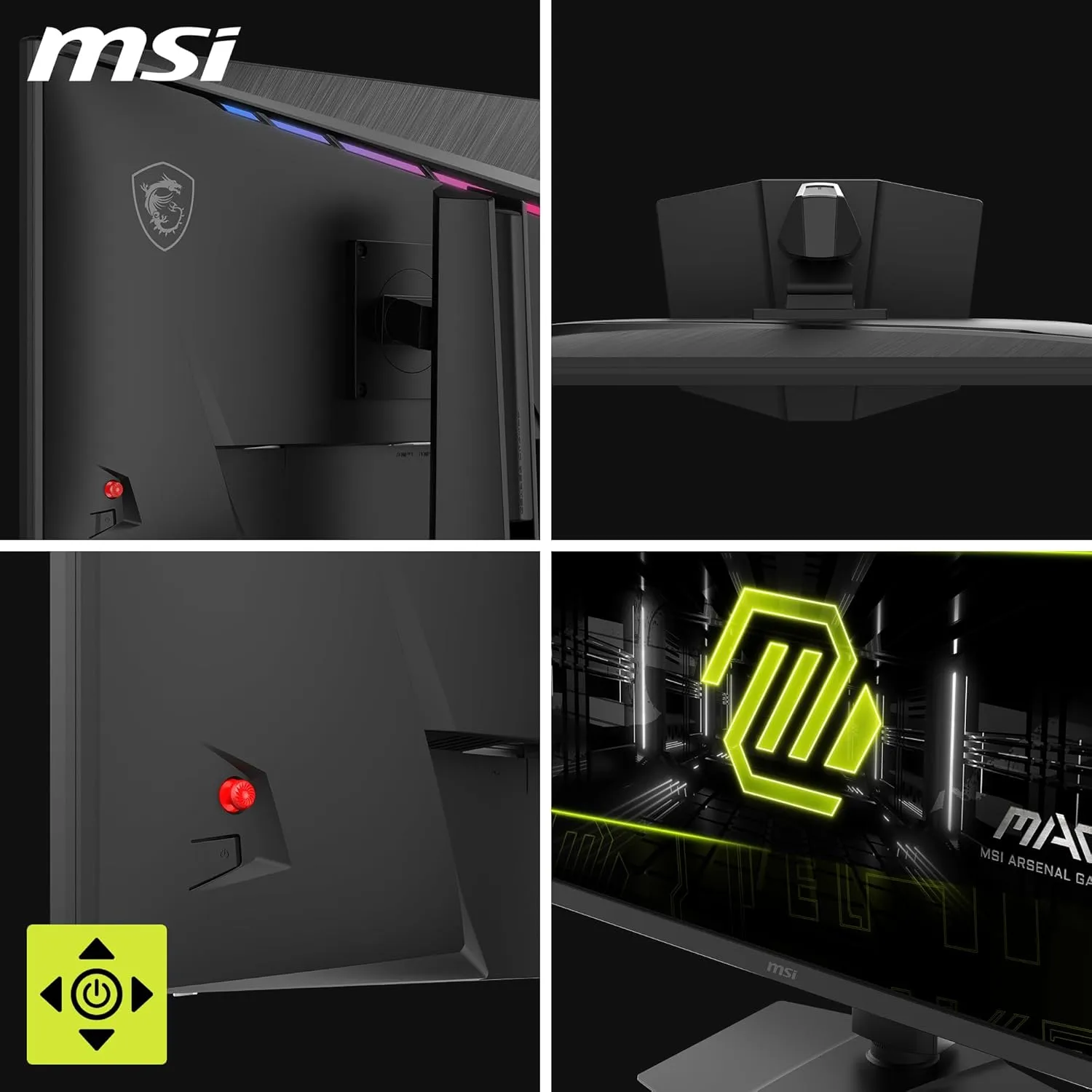 MSI MAG 272URDF E16 27-inch 3840 x 2160 (UHD) Gaming Office Monitor, 160Hz, Adaptive-Sync, HDR Ready, HDMI, VGA Port, VESA Mountable, Tilt, 4-Side Slim Bezel,0.5ms, Black