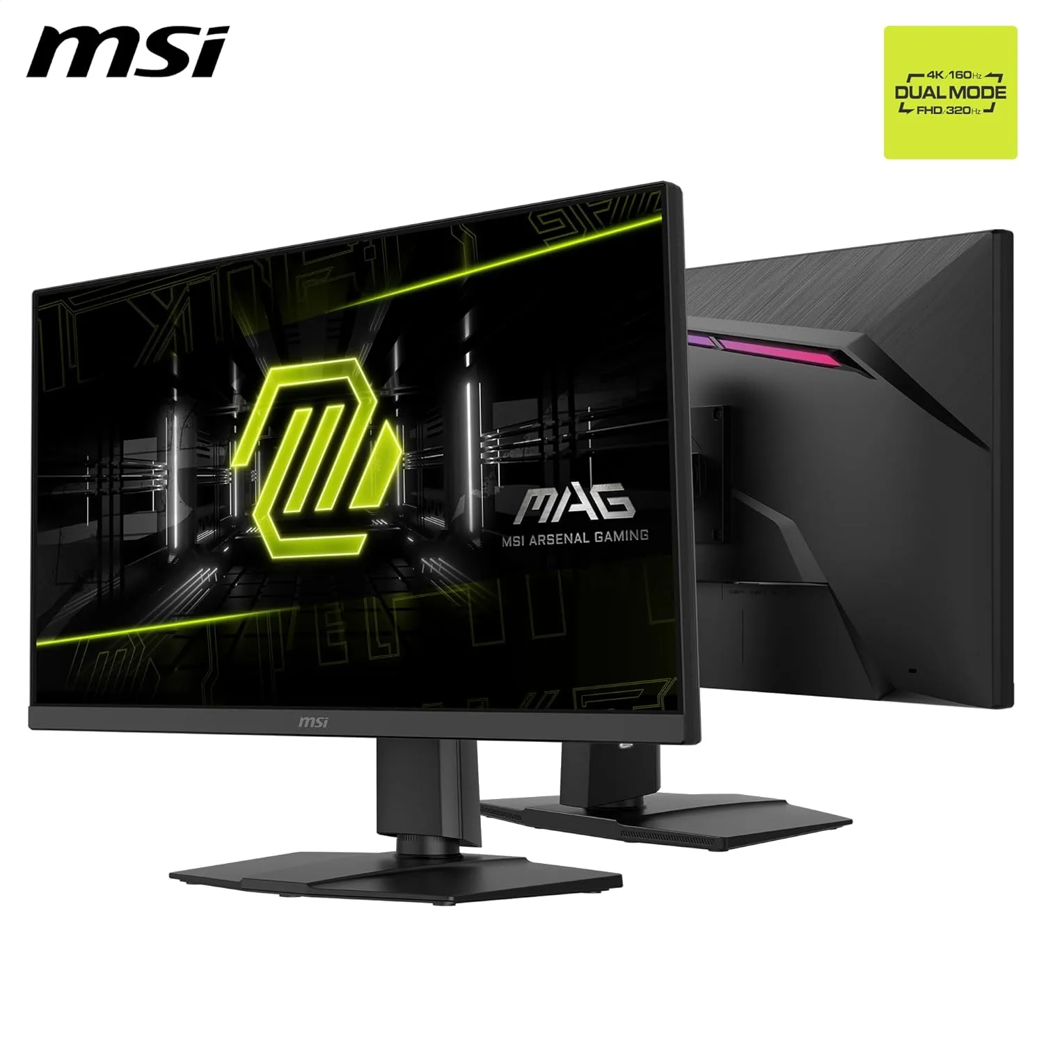 MSI MAG 272URDF E16 27-inch 3840 x 2160 (UHD) Gaming Office Monitor, 160Hz, Adaptive-Sync, HDR Ready, HDMI, VGA Port, VESA Mountable, Tilt, 4-Side Slim Bezel,0.5ms, Black