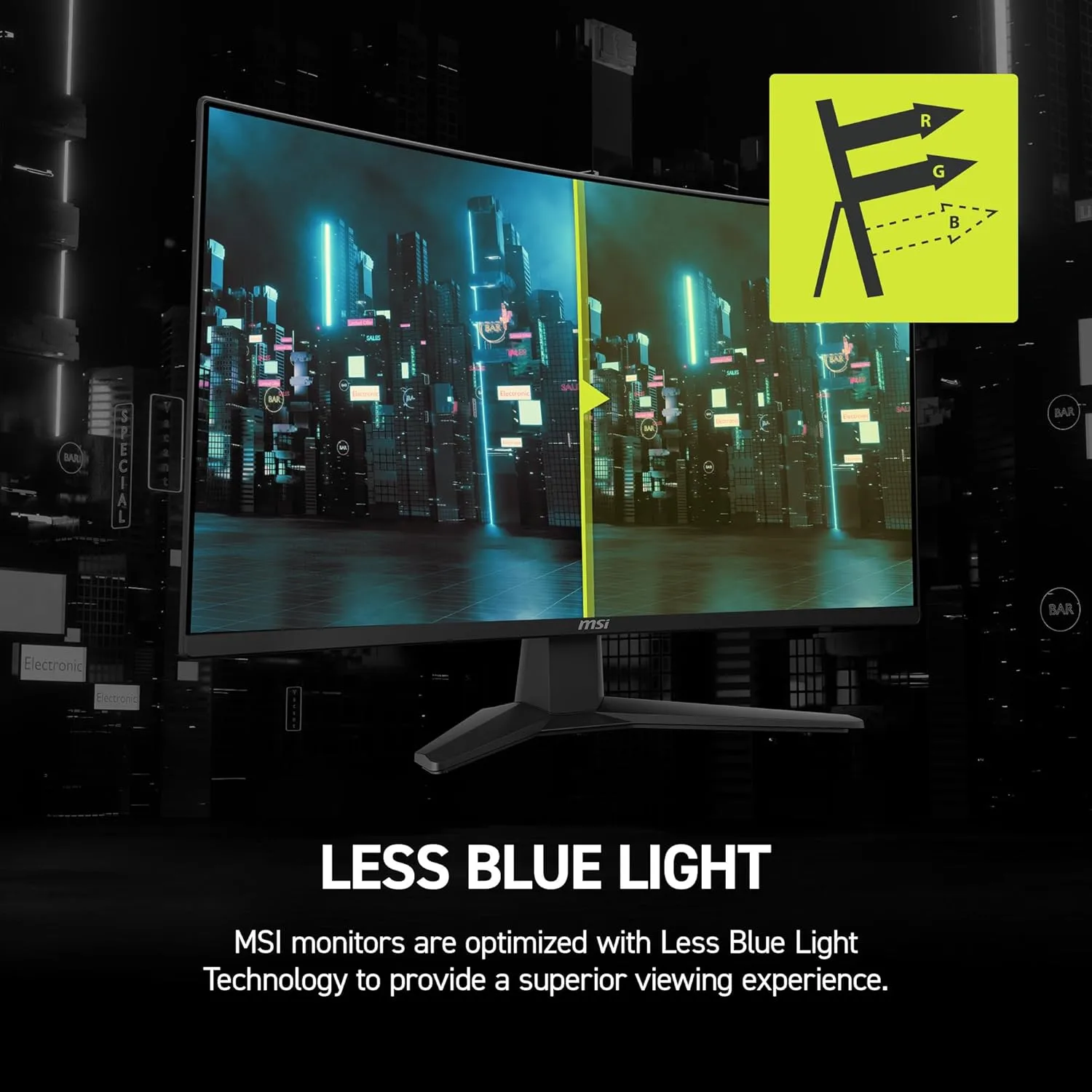 MSI MAG 274CF X24 27-inch 1920 x 1080 (FHD) Gaming Monitor, 240Hz, AMD Adaptive-Sync, HDR Ready, HDMI, VGA Port, VESA Mountable, Tilt, 4-Side Slim Bezel, 0.5ms, Black