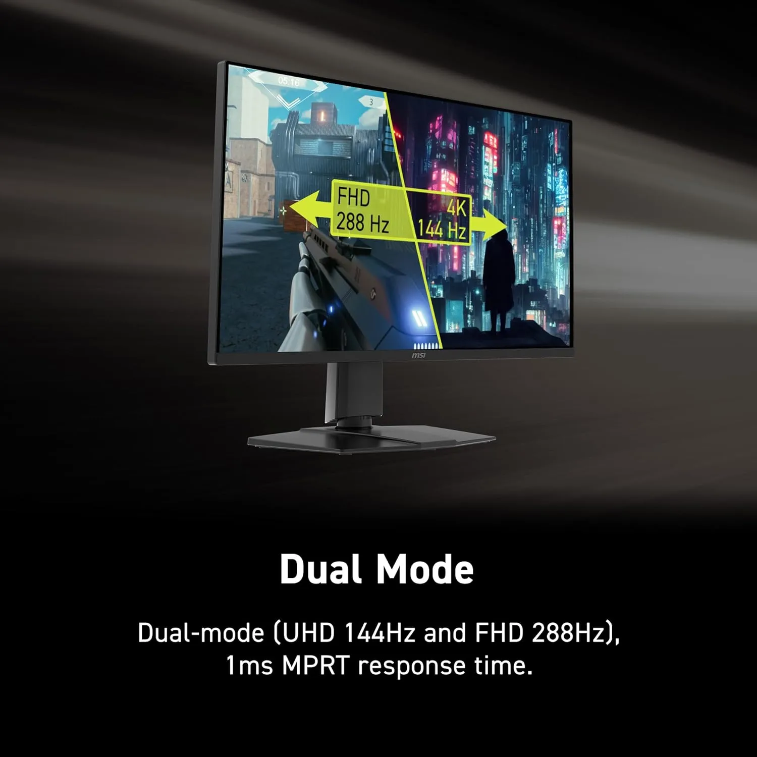 MSI MAG 275UPD E14 27-inch 3840 x 2160 (UHD) Gaming Monitor, 288Hz, Adaptive-Sync, HDMI, DisplayPort, VESA Mountable, Tilt, Height Adjustable, Speaker, 1ms, Black