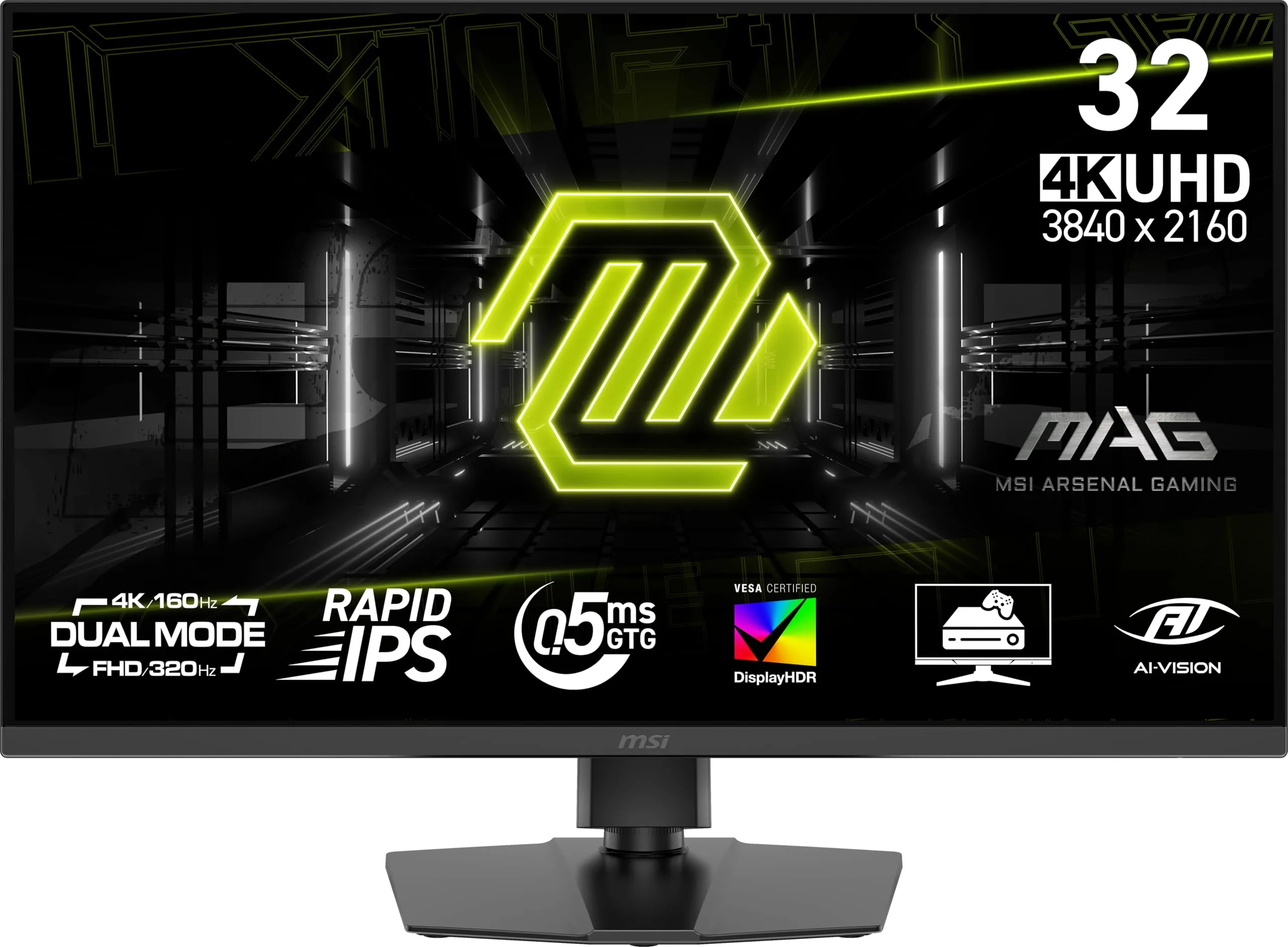 MSI MAG 322URDF E16 32-inch 4K UHD Gaming Monitor, 320Hz, Rapid IPS