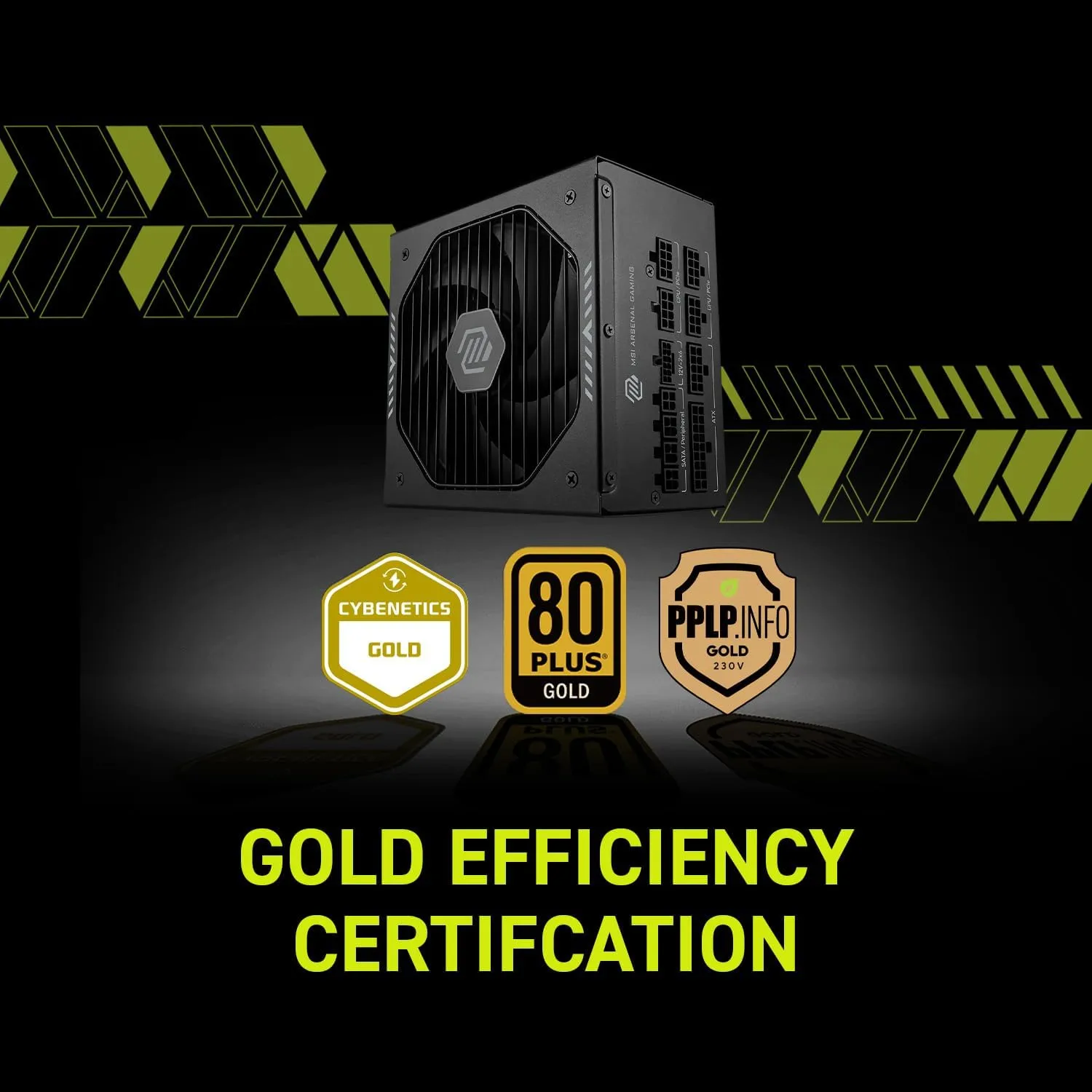 MSI MAG GLS PCIE5 Fully-Modular ATX 3.1 Gaming Power Supply, 80+ Gold