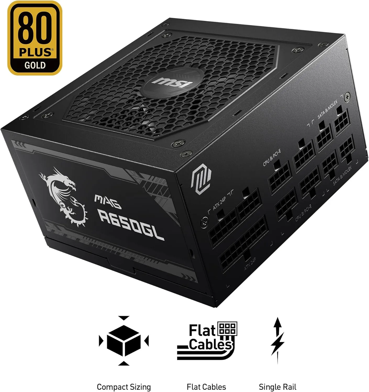 MSI MAG A GL Fully Modular 80 PLUS Gold ATX Power Supply