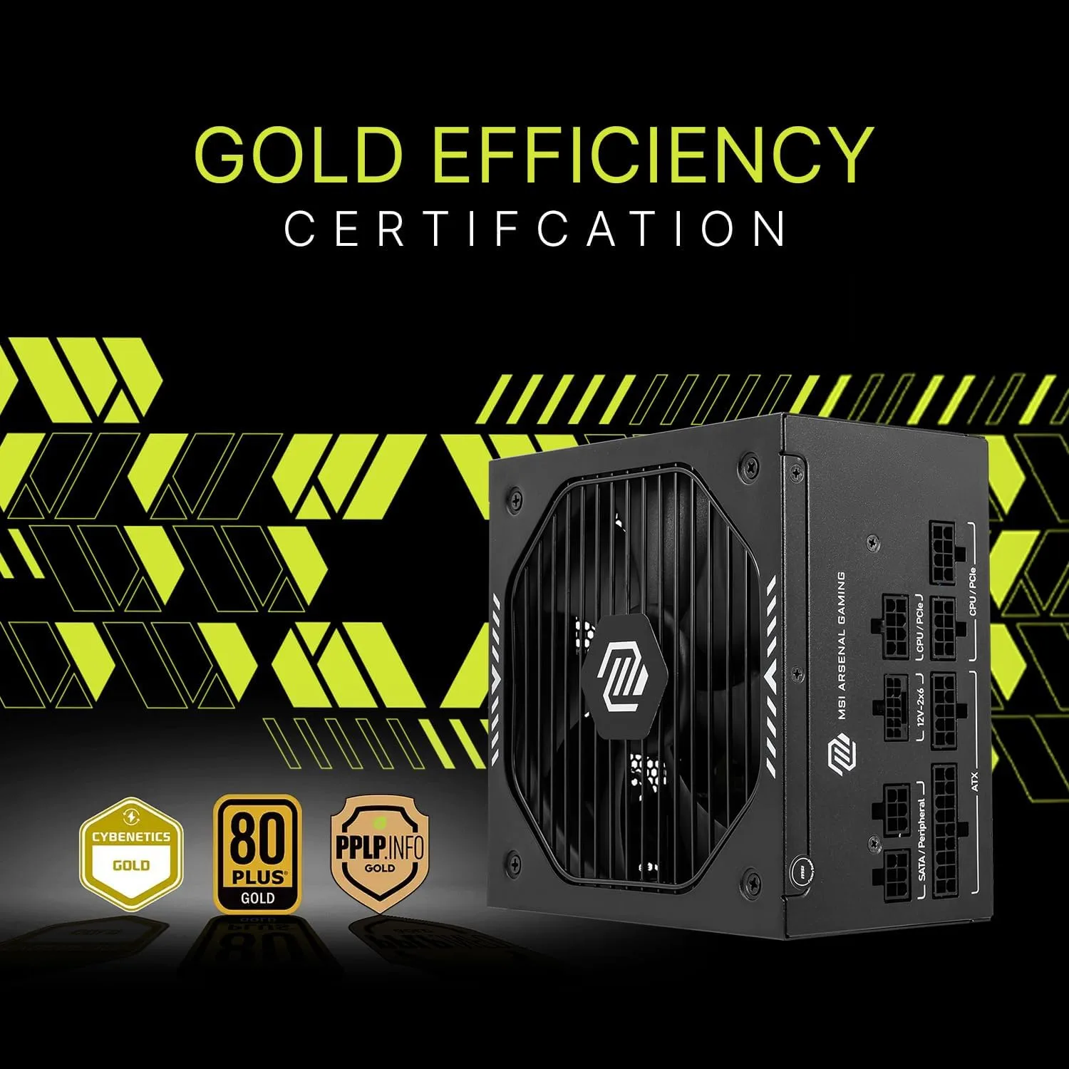 MSI MAG GLS PCIE5 Fully-Modular ATX 3.1 Gaming Power Supply, 80+ Gold