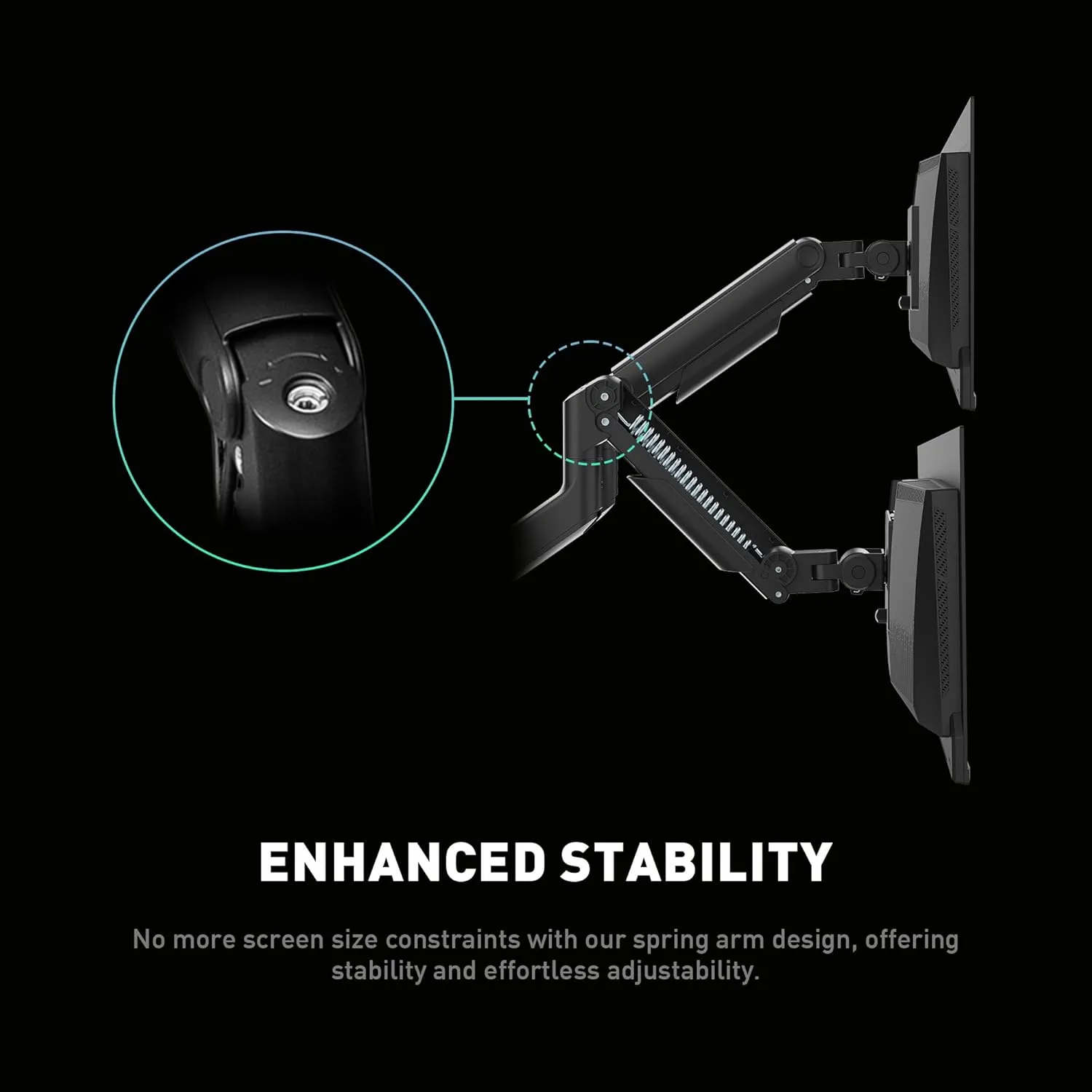 MSI MAG MT201 Premium Heavy Duty Single Monitor Arm - Supports 17-49", 44 lb Capacity