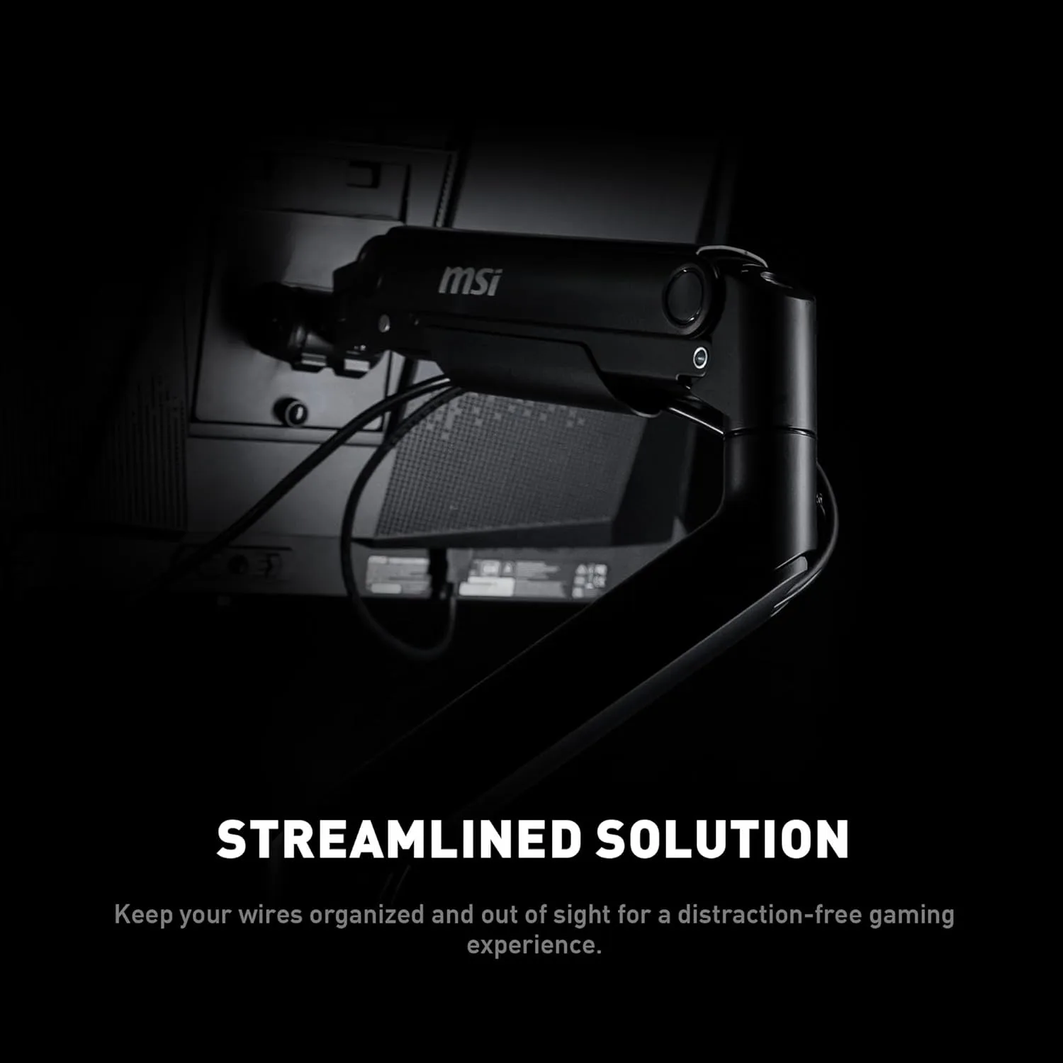 MSI MAG MT201 Premium Heavy Duty Single Monitor Arm - Supports 17-49", 44 lb Capacity
