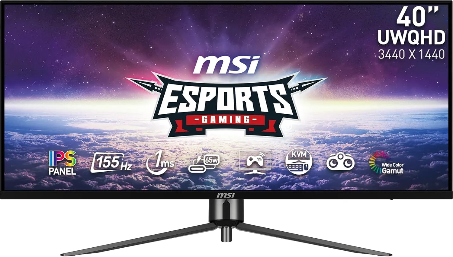 MSI MAG401QR 40" Gaming Monitor 3440x1440 UWQHD IPS 155Hz