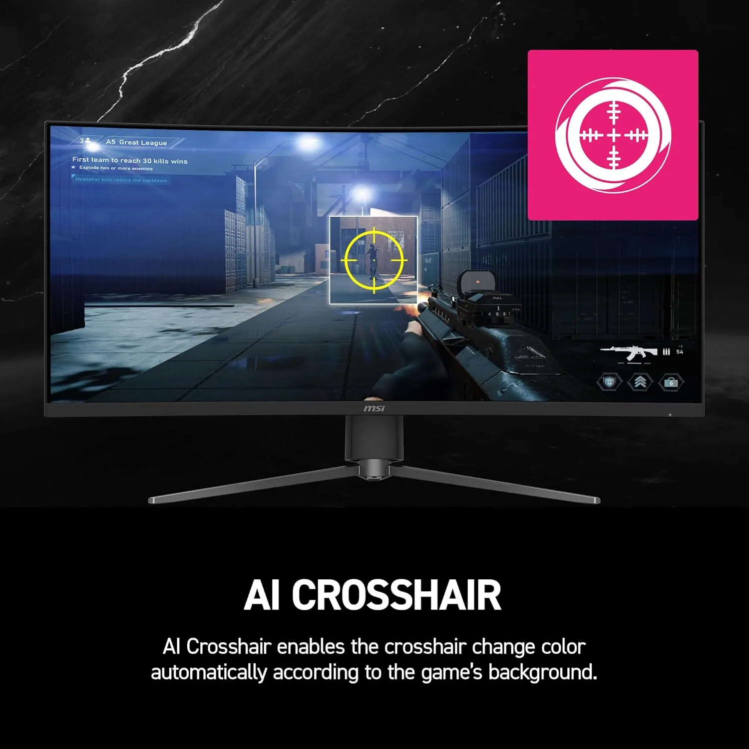 MSI MPG 346CQRF X24 34-inch 3440 x 1440 (UWQHD) Gaming Monitor, 240Hz, Adaptive-Sync, HDR Ready, HDMI, VGA Port, VESA Mountable, Tilt, 4-Side Slim Bezel, 0.5ms, Black