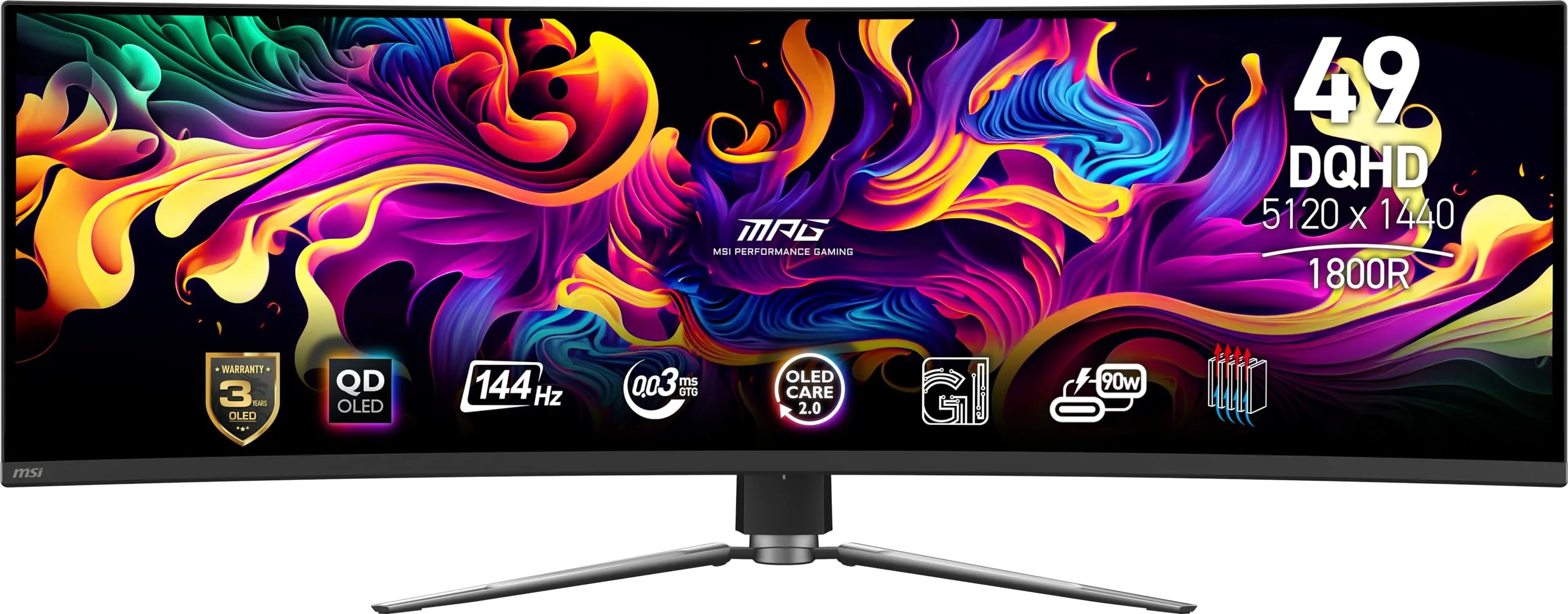 MSI MPG 491 QD-OLED 49-inch Curved Gaming Monitor