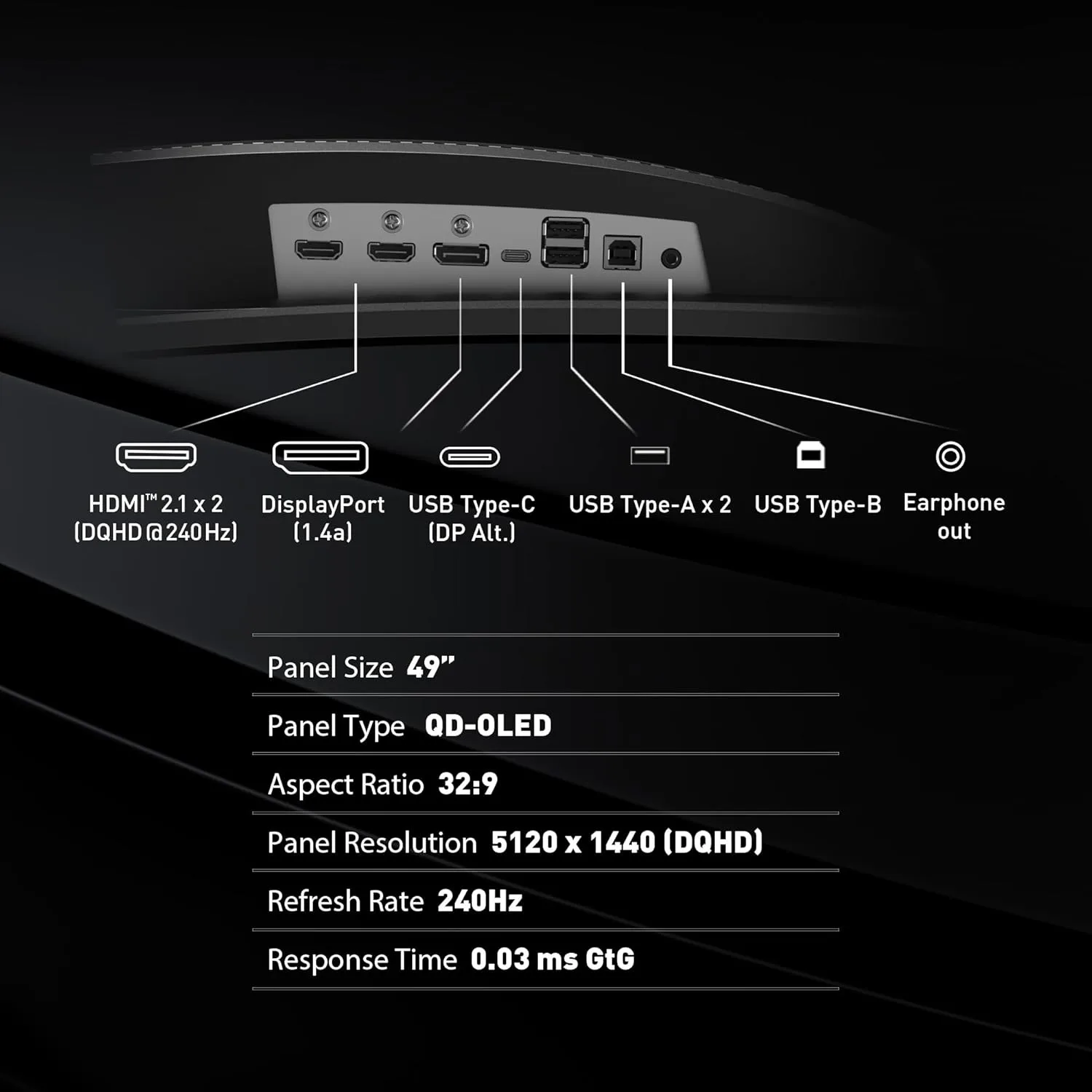 MSI MPG 491 QD-OLED 49-inch Curved Gaming Monitor