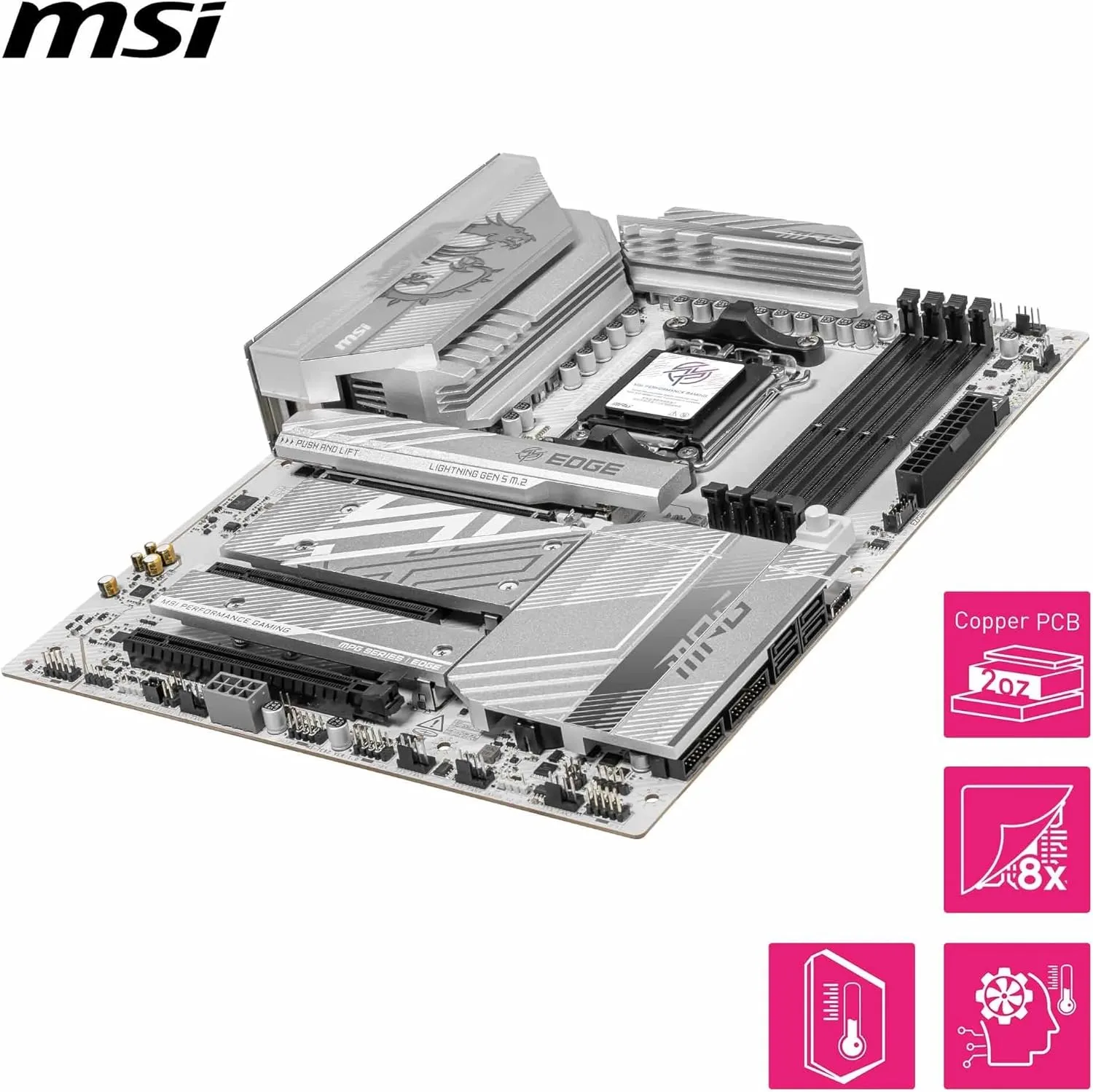 MSI B850 ATX Motherboard AM5 DDR5 PCIe 5.0 M.2 Gen5 Wi‑Fi 7