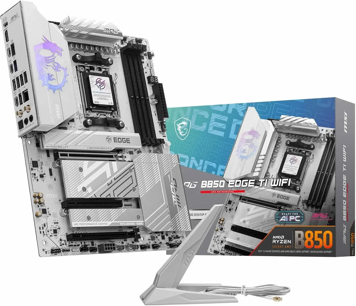 MSI B850 ATX Motherboard AM5 DDR5 PCIe 5.0 M.2 Gen5 Wi‑Fi 7