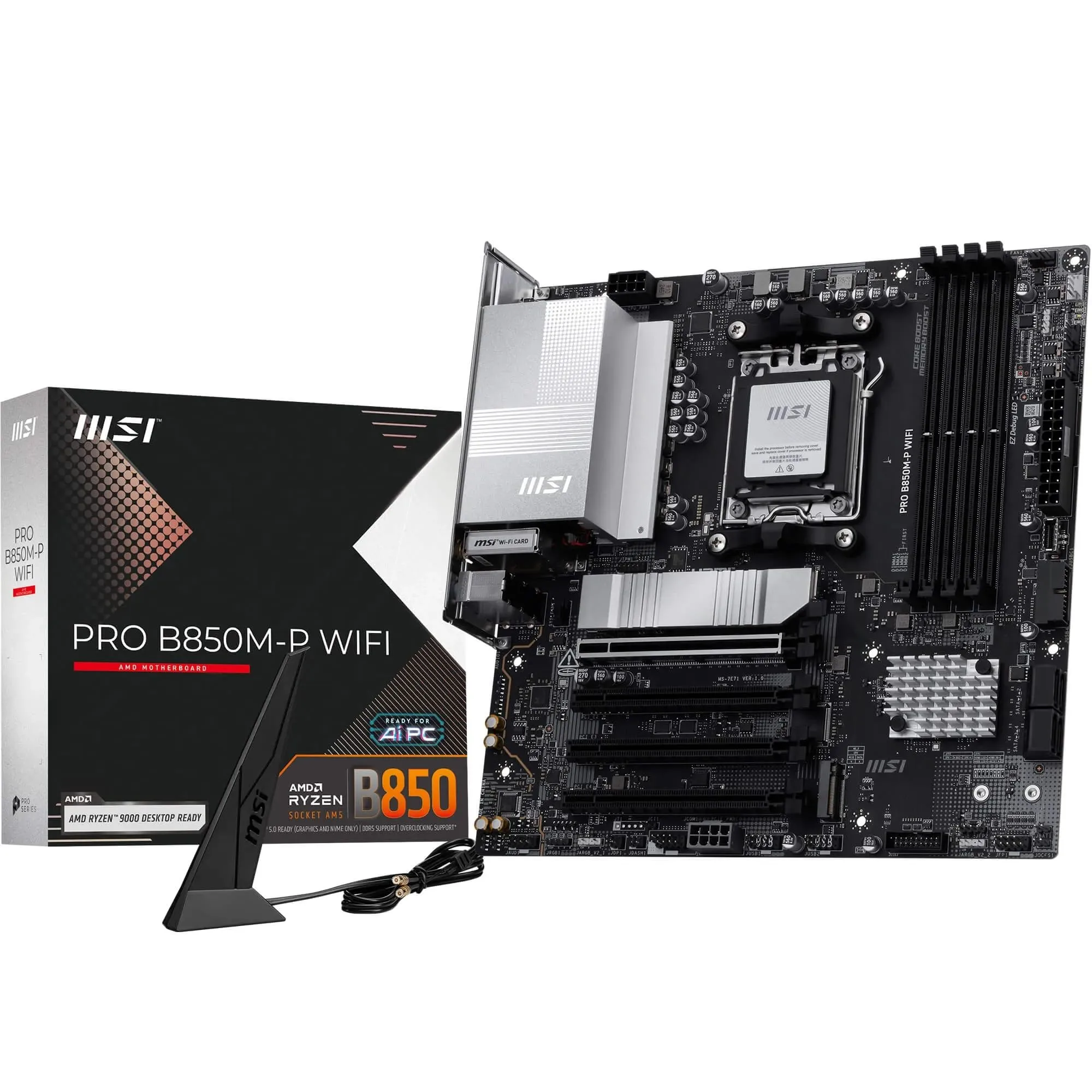 MSI B850 ATX Motherboard AM5 DDR5 PCIe 5.0 M.2 Gen5 Wi‑Fi 7