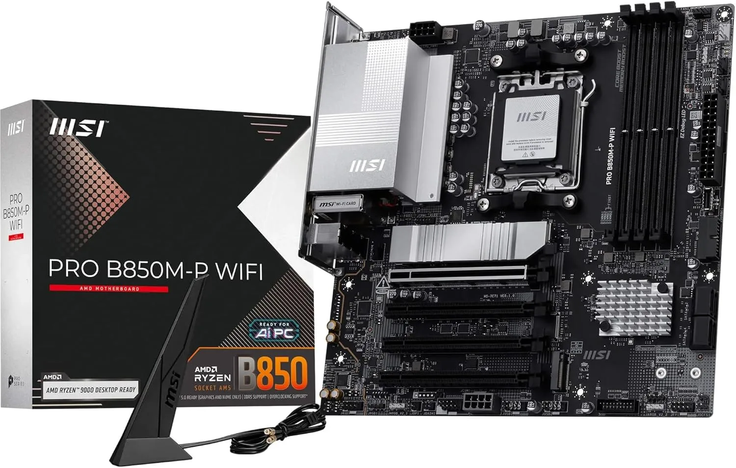 MSI B850 ATX Motherboard AM5 DDR5 PCIe 5.0 M.2 Gen5 Wi‑Fi 7