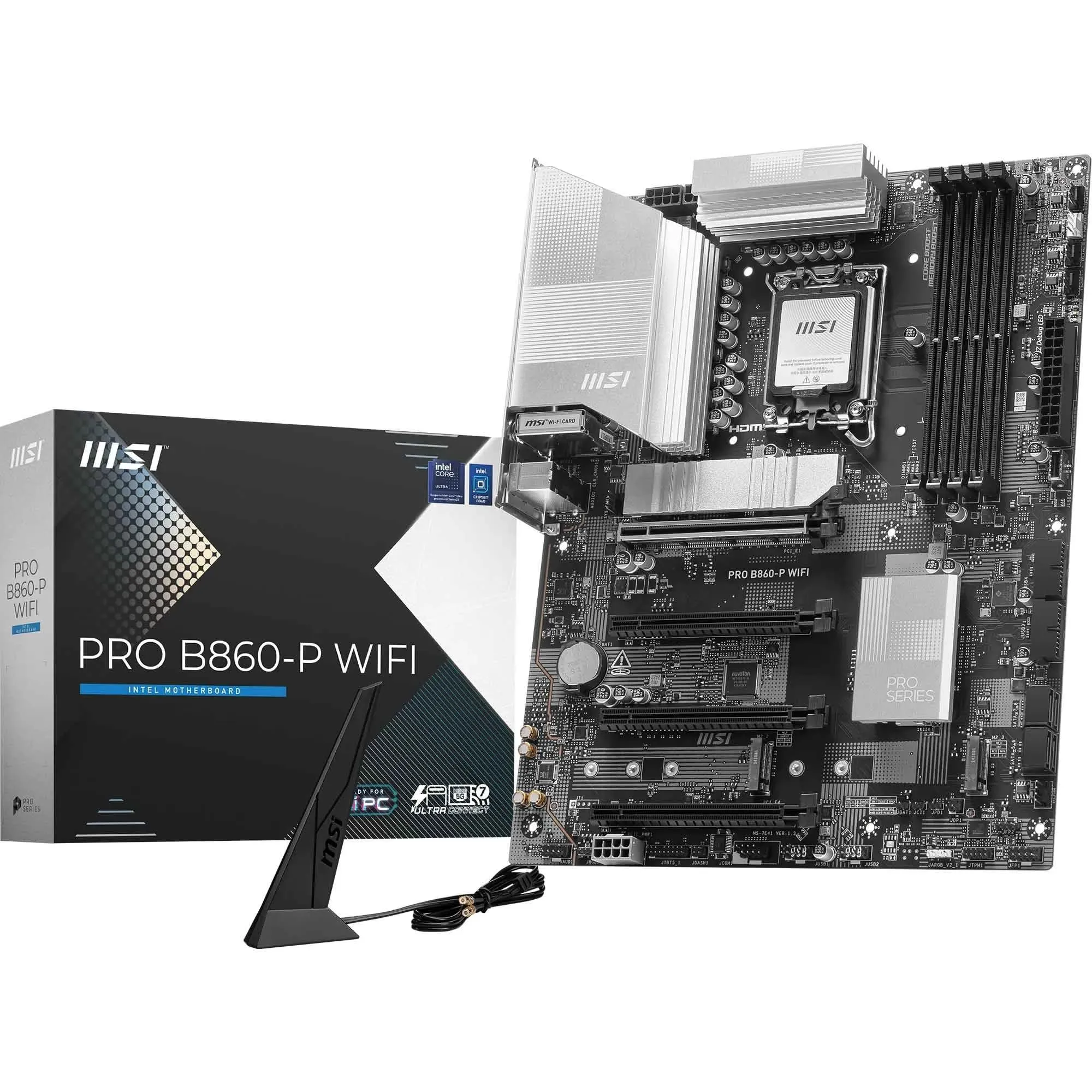 MSI PRO B860-P WiFi Motherboard ATX, LGA 1851, DDR5, PCIe 5.0, M.2 Gen5, Wi‑Fi 7