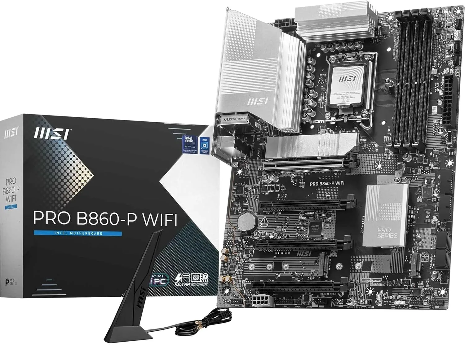 MSI PRO B860-P WiFi Motherboard ATX, LGA 1851, DDR5, PCIe 5.0, M.2 Gen5, Wi‑Fi 7