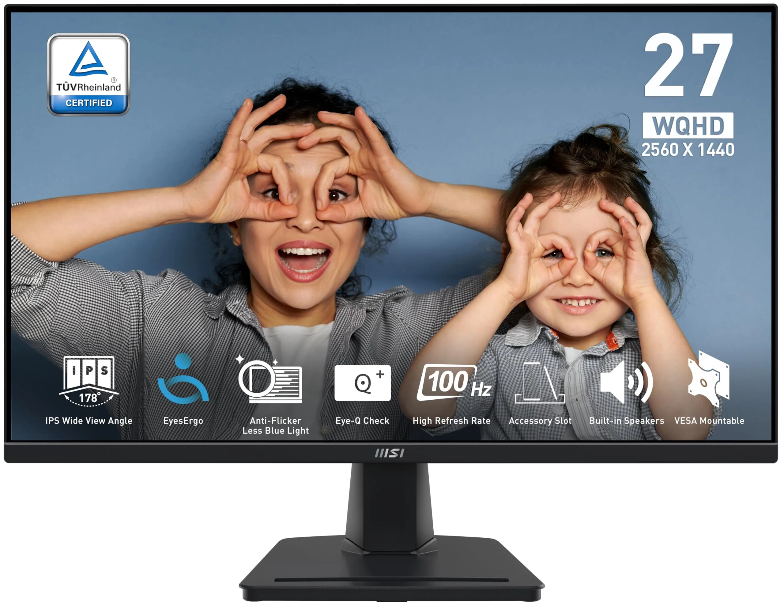 MSI PRO MP275Q 27-inch WQHD (2560x1440) IPS Monitor, 100Hz