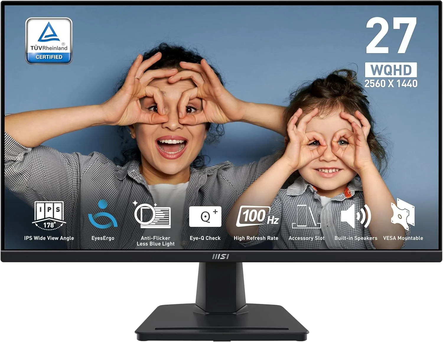 MSI PRO MP275Q 27-inch WQHD (2560x1440) IPS Monitor, 100Hz