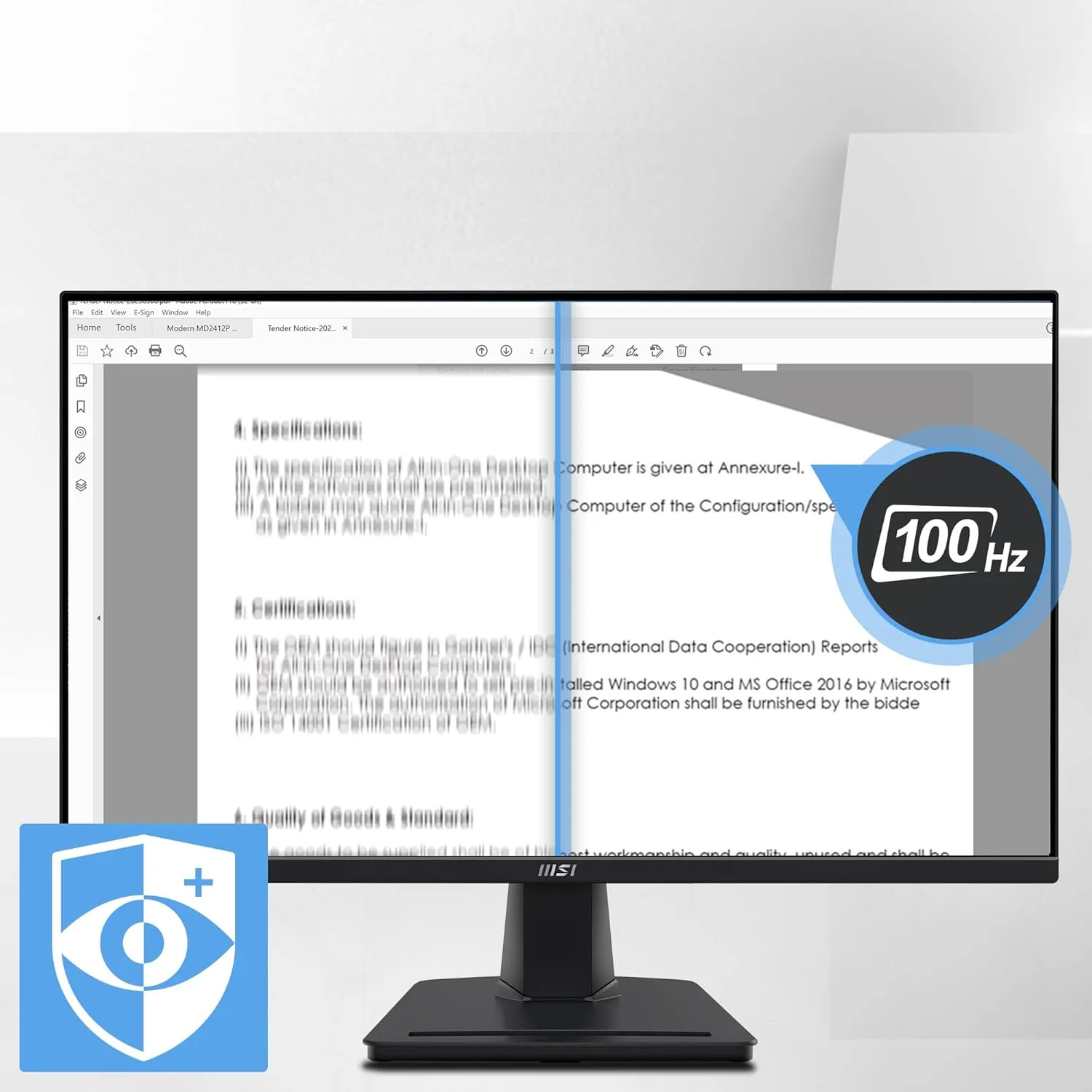 MSI PRO MP275Q 27-inch WQHD (2560x1440) IPS Monitor, 100Hz
