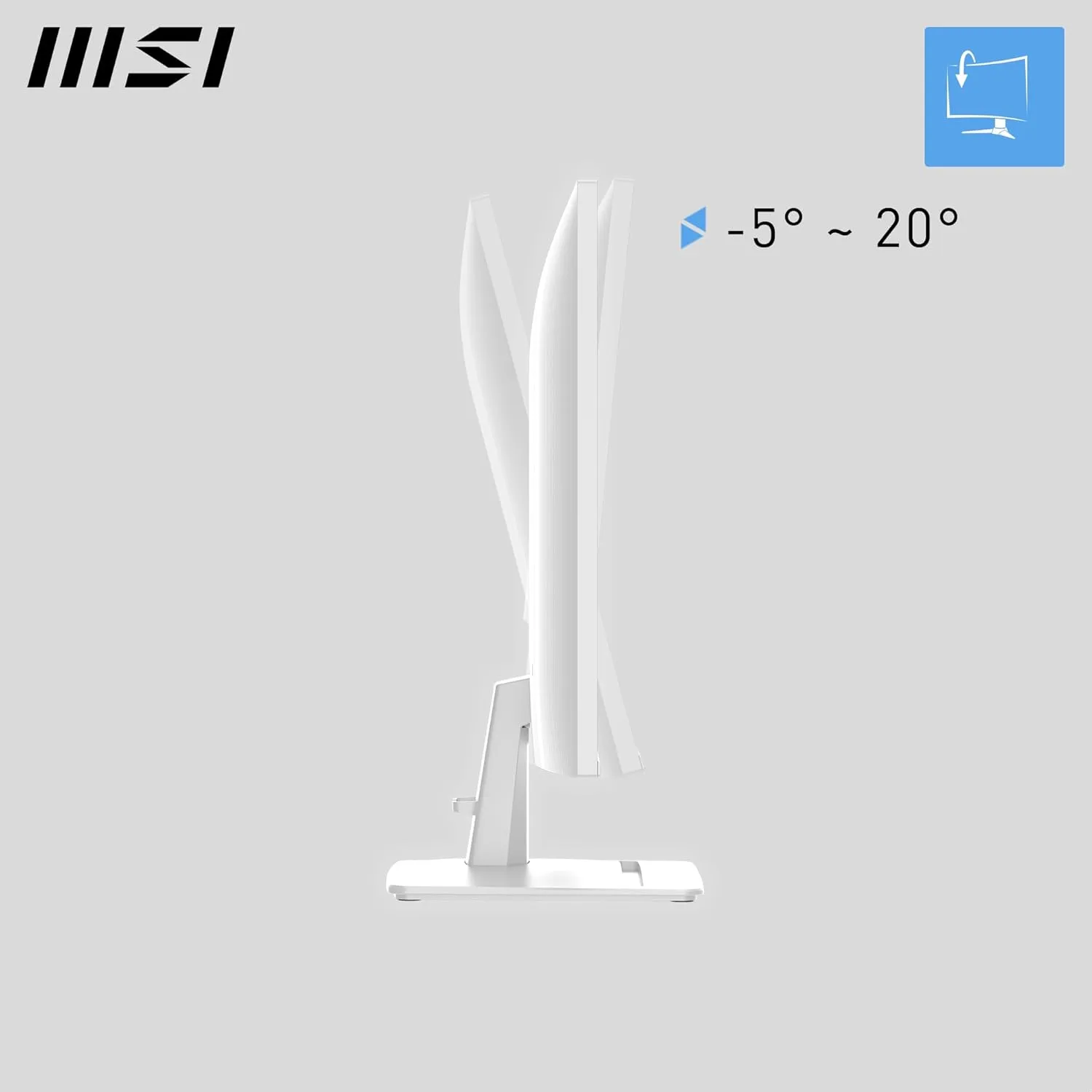 msi PRO MP275W E2 27-inch IPS 1920 x 1080 (FHD) Gaming Office Monitor, 120Hz, Free-Sync, HDMI, DisplayPort, VGA Port, VESA Mountable, Tilt, Speaker, 4-Side Slim Bezel 1ms, White