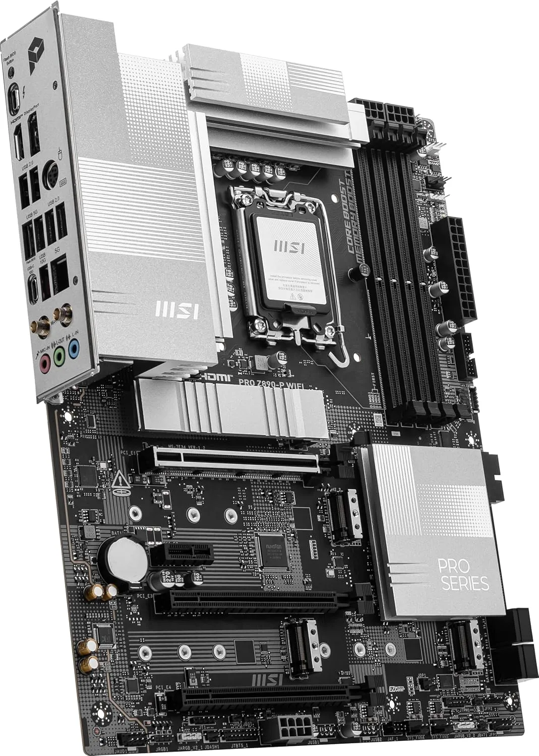 MSI PRO Z890-P WiFi Motherboard (LGA1851, DDR5, PCIe 5.0, Wi‑Fi 7, ATX)
