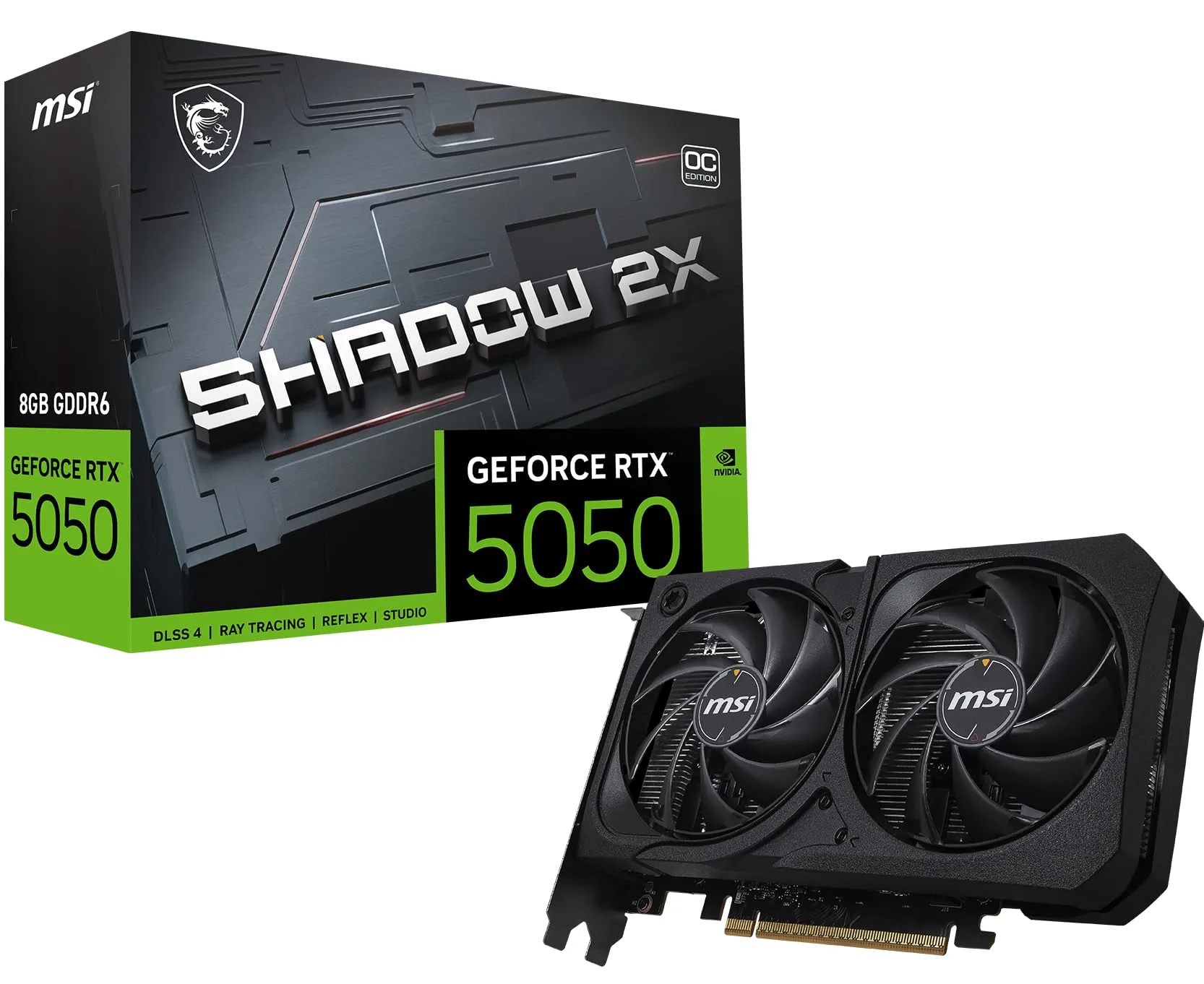 MSI Gaming RTX 5050 8GB Shadow 2X OC Graphics Card
